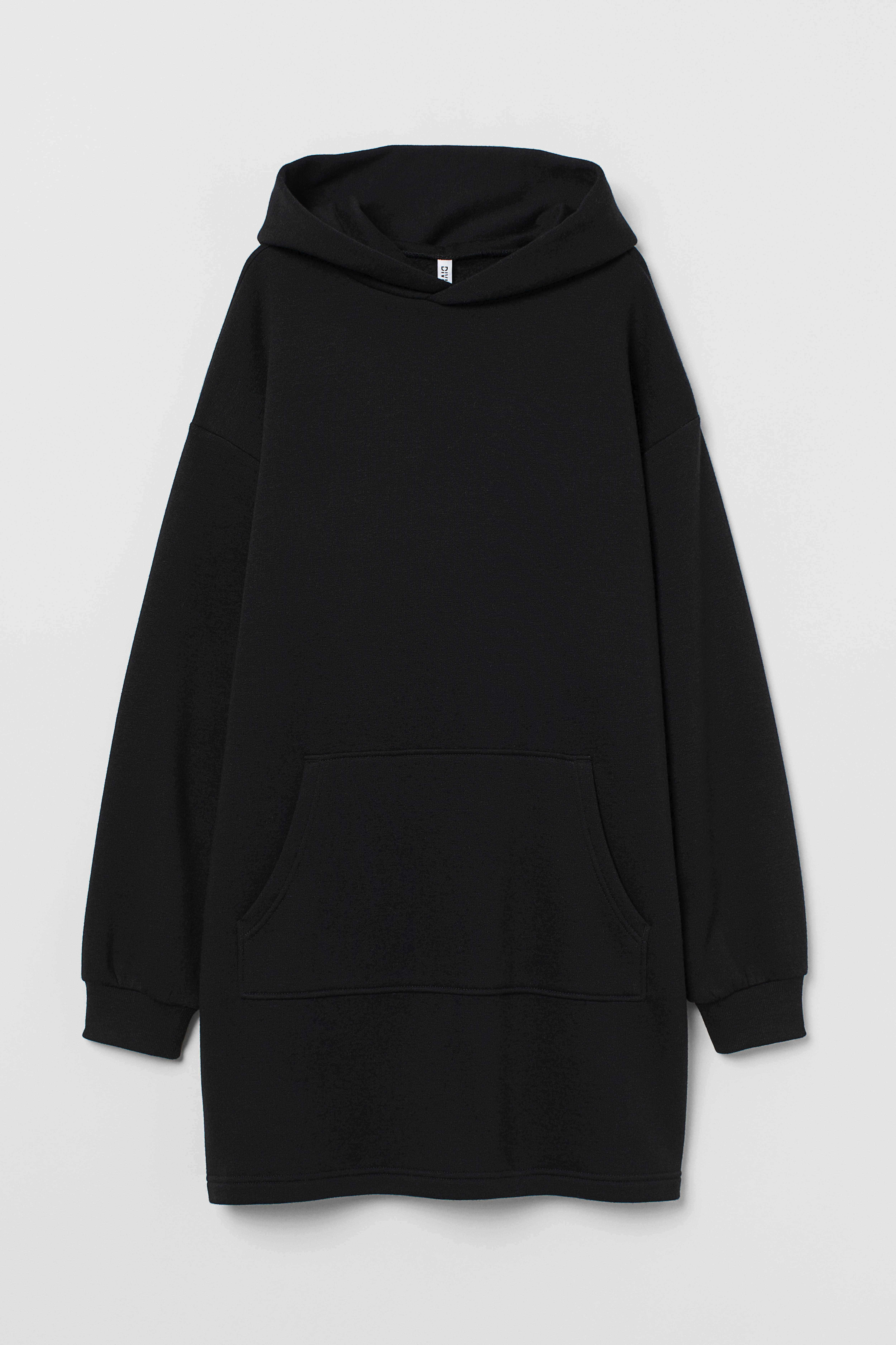 Hooded Sweatshirt Dress - Long sleeve - Black - Ladies | H&M US