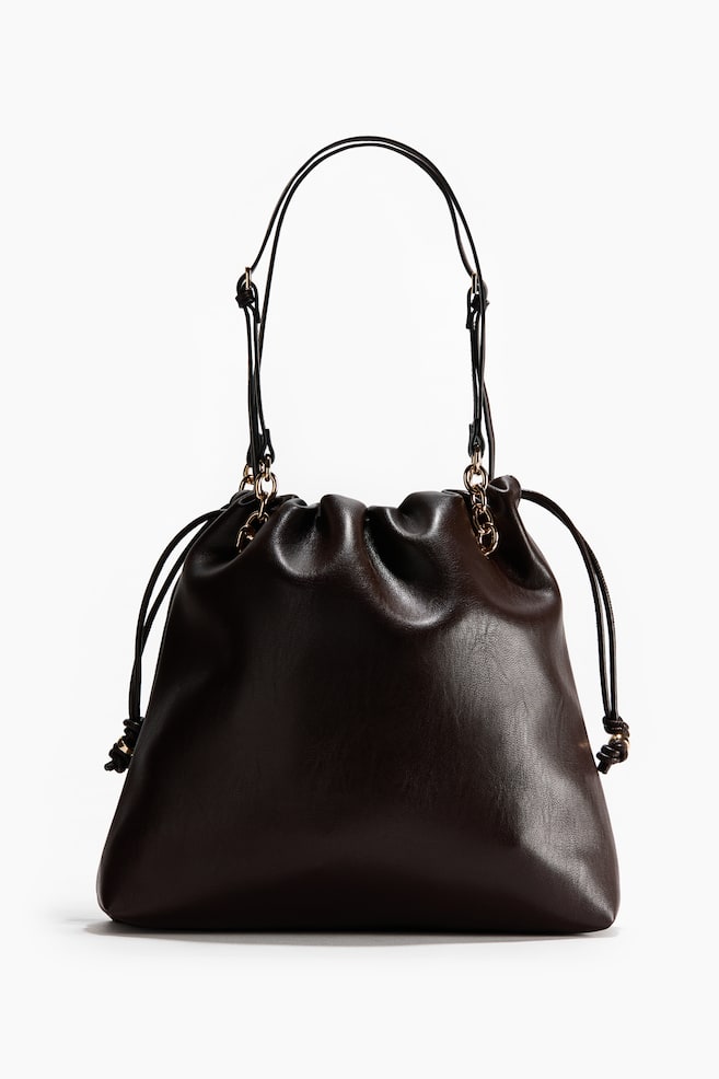 Bolso bombonera - Marrón oscuro/Negro - 1