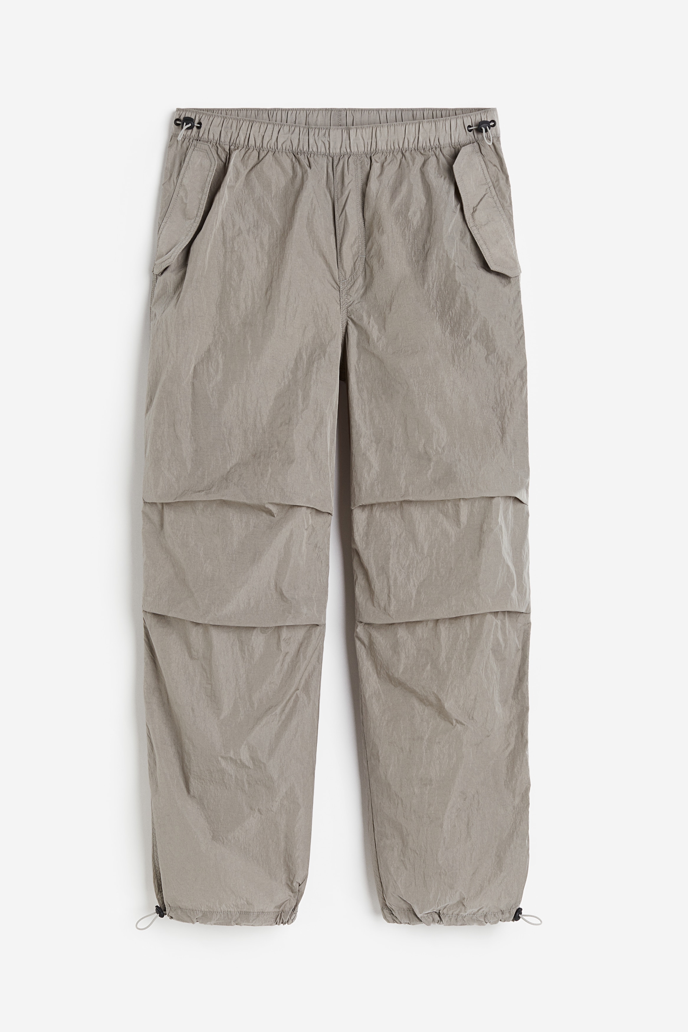 Men's Gray Loose Fit Nylon Parachute Pants | H&M CA