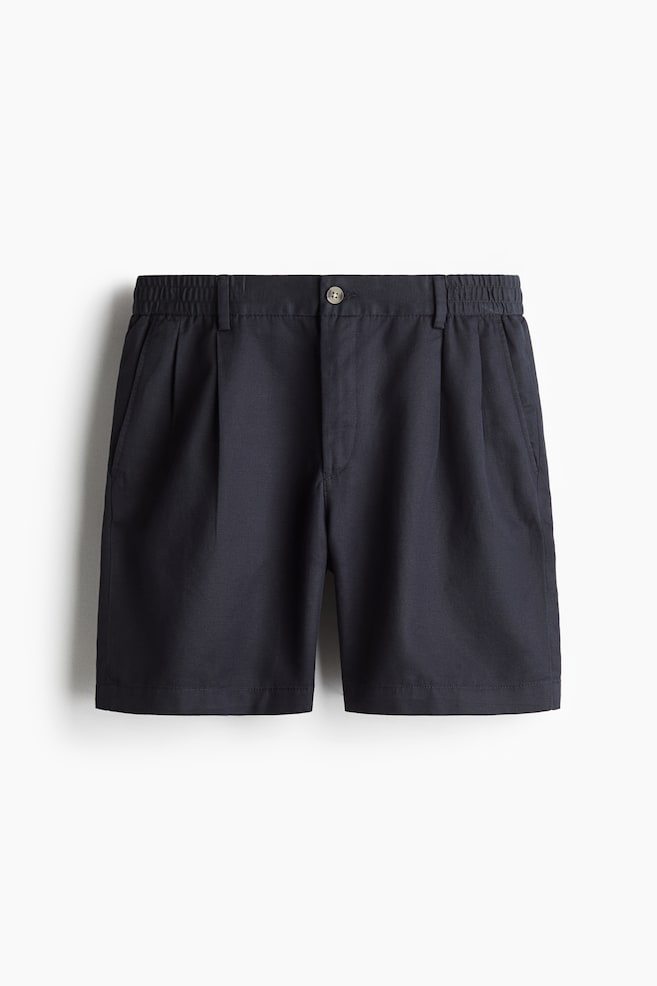 Regular-Fit Chino Shorts - Navy blue/White - 1