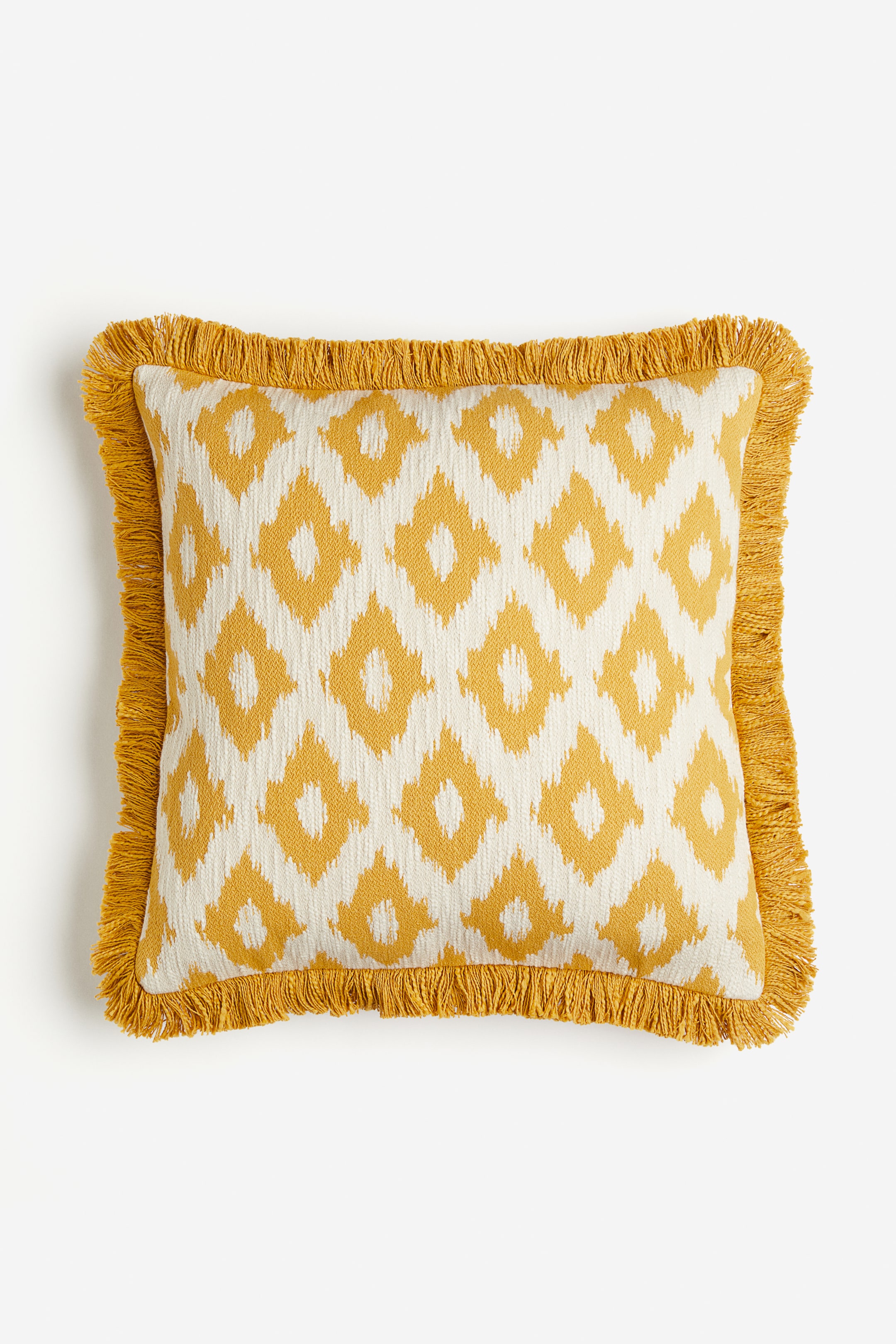 Jacquard-weave Cushion Cover - Mustard yellow/patterned - Home All | H&M US