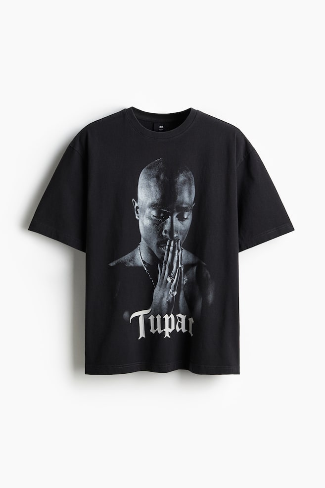 T-shirt con stampa Loose Fit - Nero/2Pac/Nero/2Pac - 2