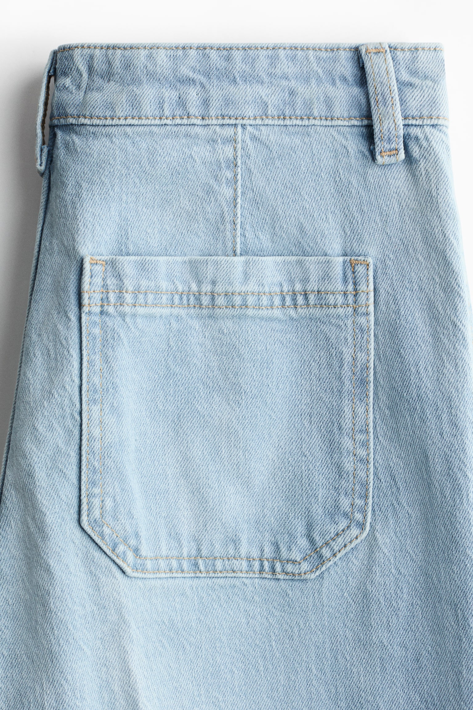 Wide High Jeans - כחול ג'ינס בהיר/לבן/חום כהה/ורוד פודרה/כחול ג'ינס כהה/כחול ג'ינס בהיר/כחול נייבי ג'ינס - 5