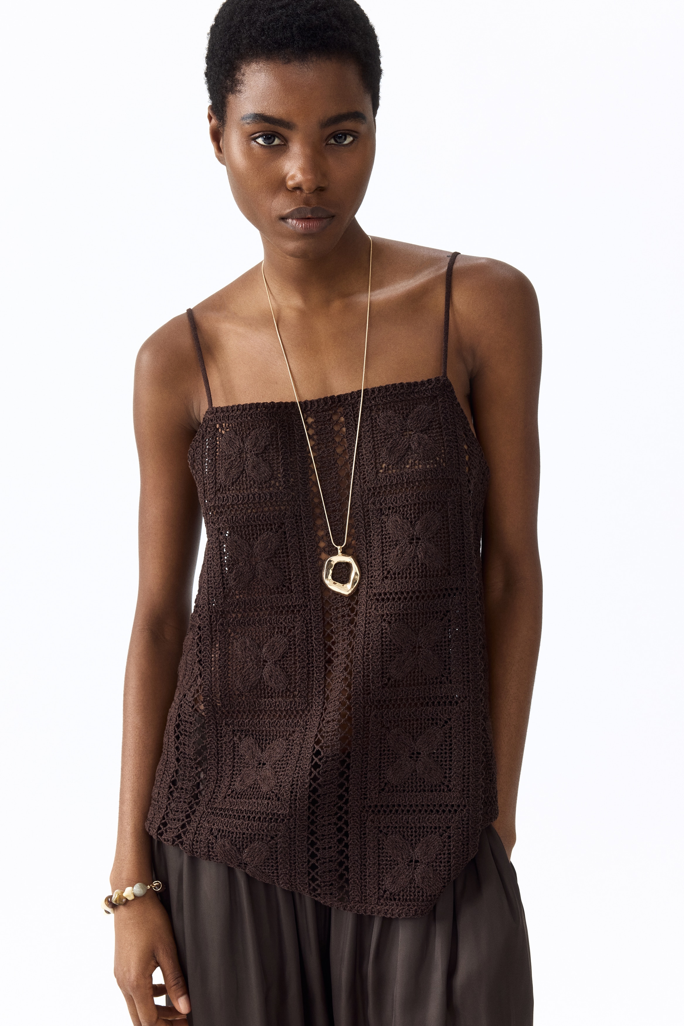 Silk-Blend Crochet-Look Top from H&M - $74.99