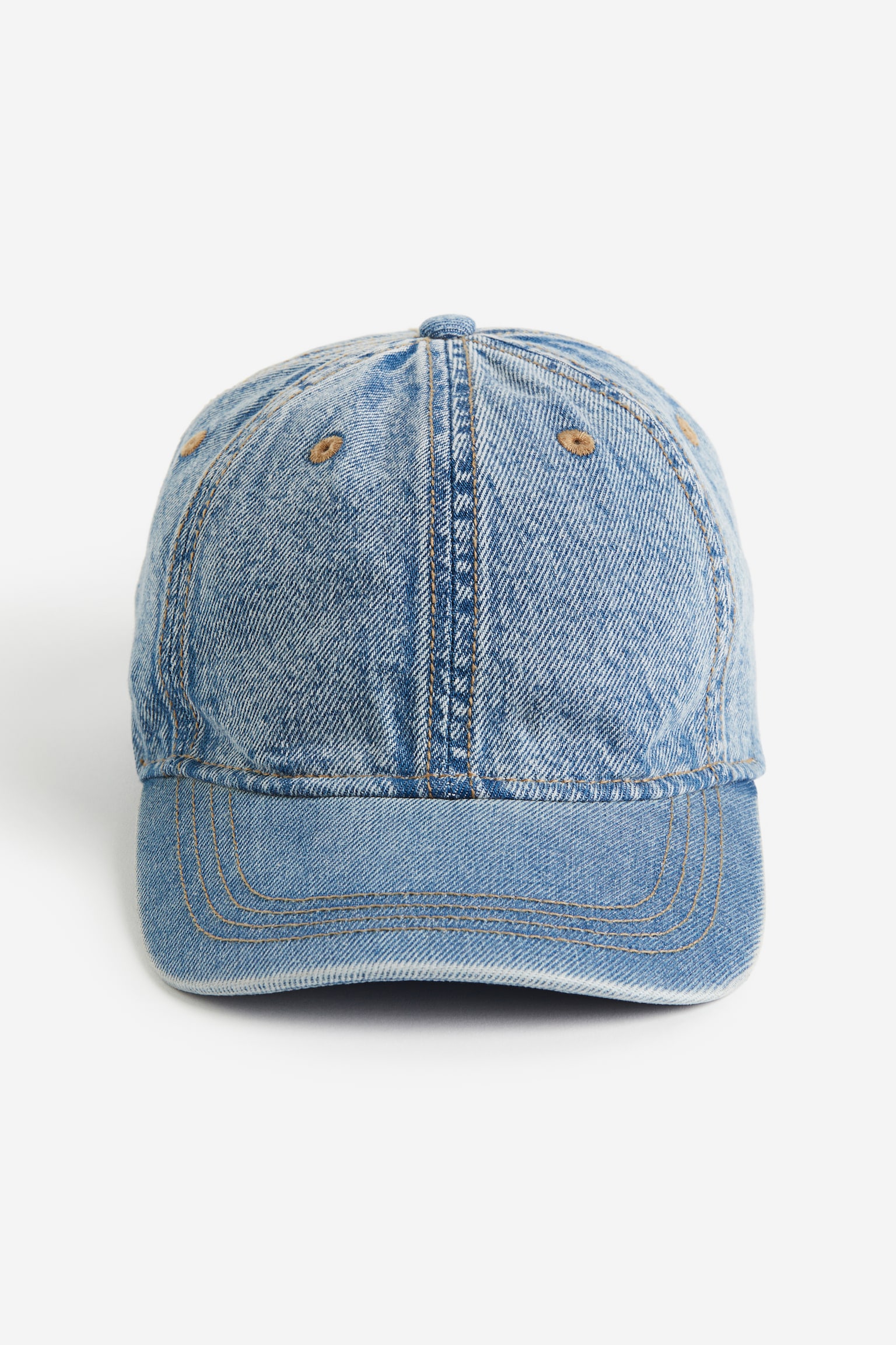 Cotton Twill Cap - Light denim blue/Dark beige/California State/Washed black - 1