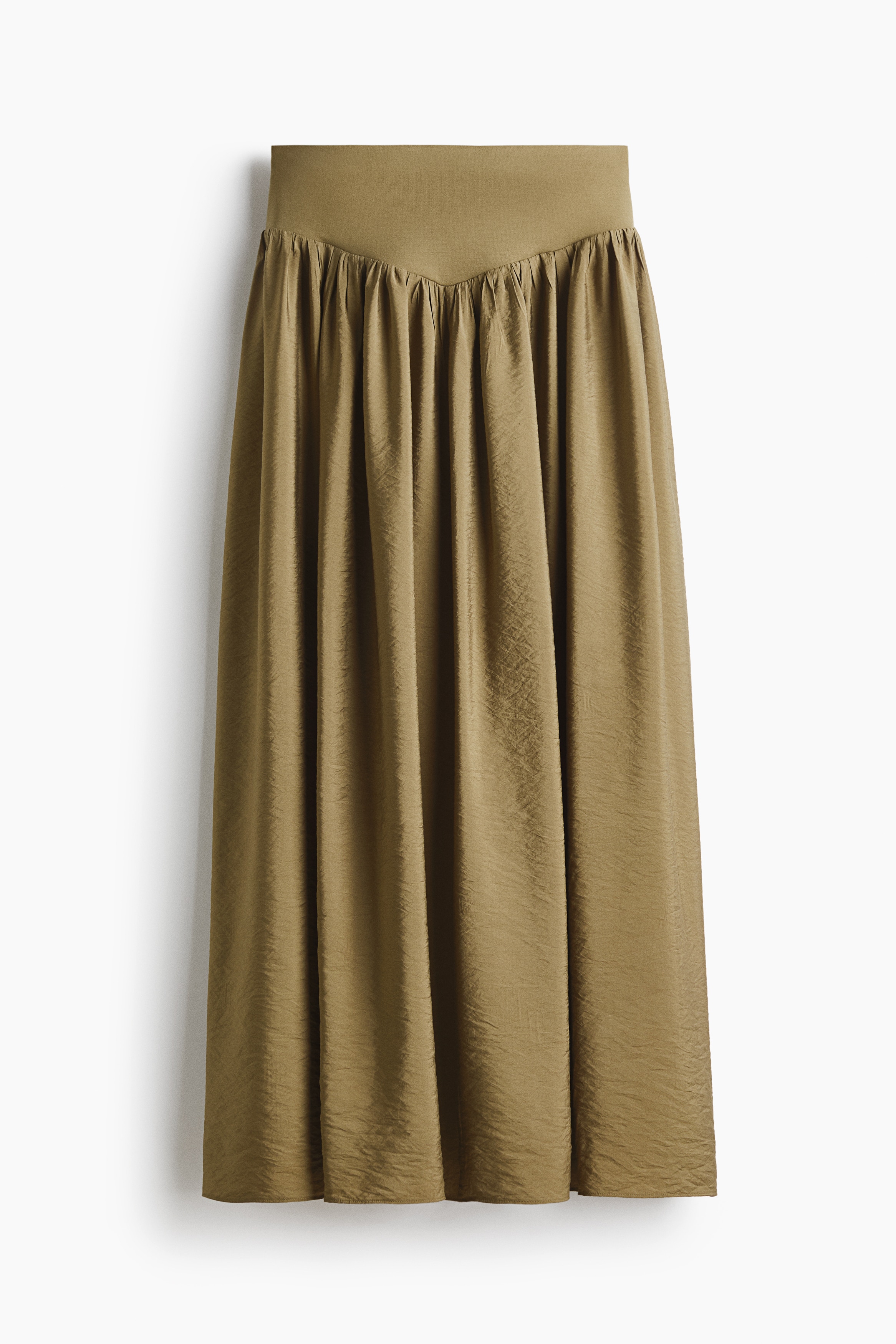Maxi skirt - Khaki green/Black