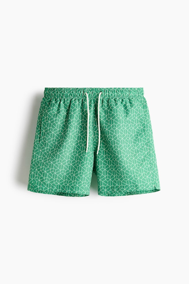 Patterned swim shorts - Green/Patterned/Black/Patterned/White/Patterned/Dark brown/Patterned/Black/Patterned - 1