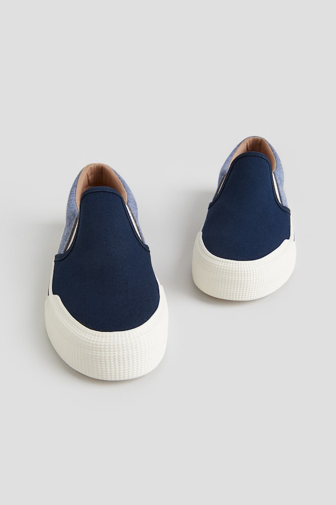 Sneakers sans lacets - Bleu marine/color block/Blanc - 4