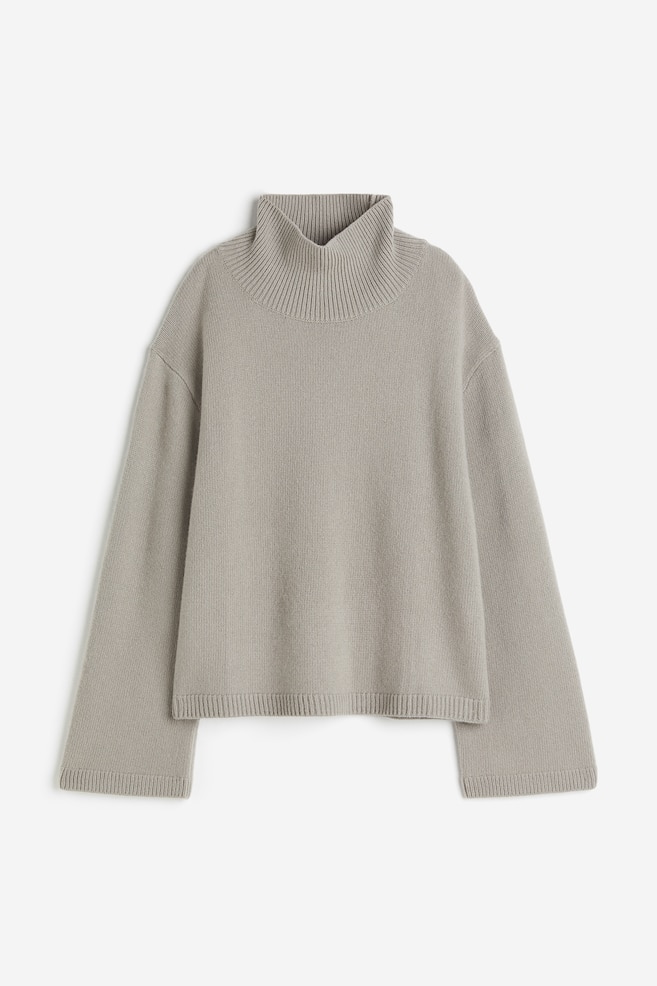 Oversized cashmere-blend jumper - Greige/Natural white - 2