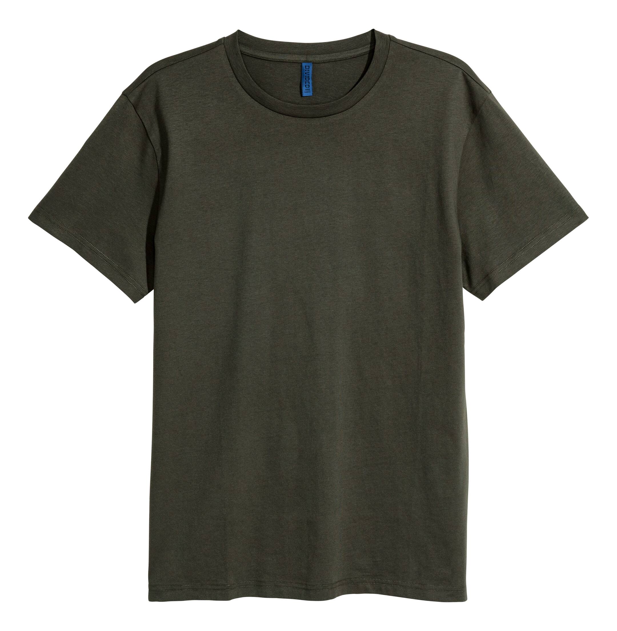 Zobacz większy obraz: T-shirt z okrągłym dekoltem - Ciemna zieleń khaki - ON | H&M PL 1