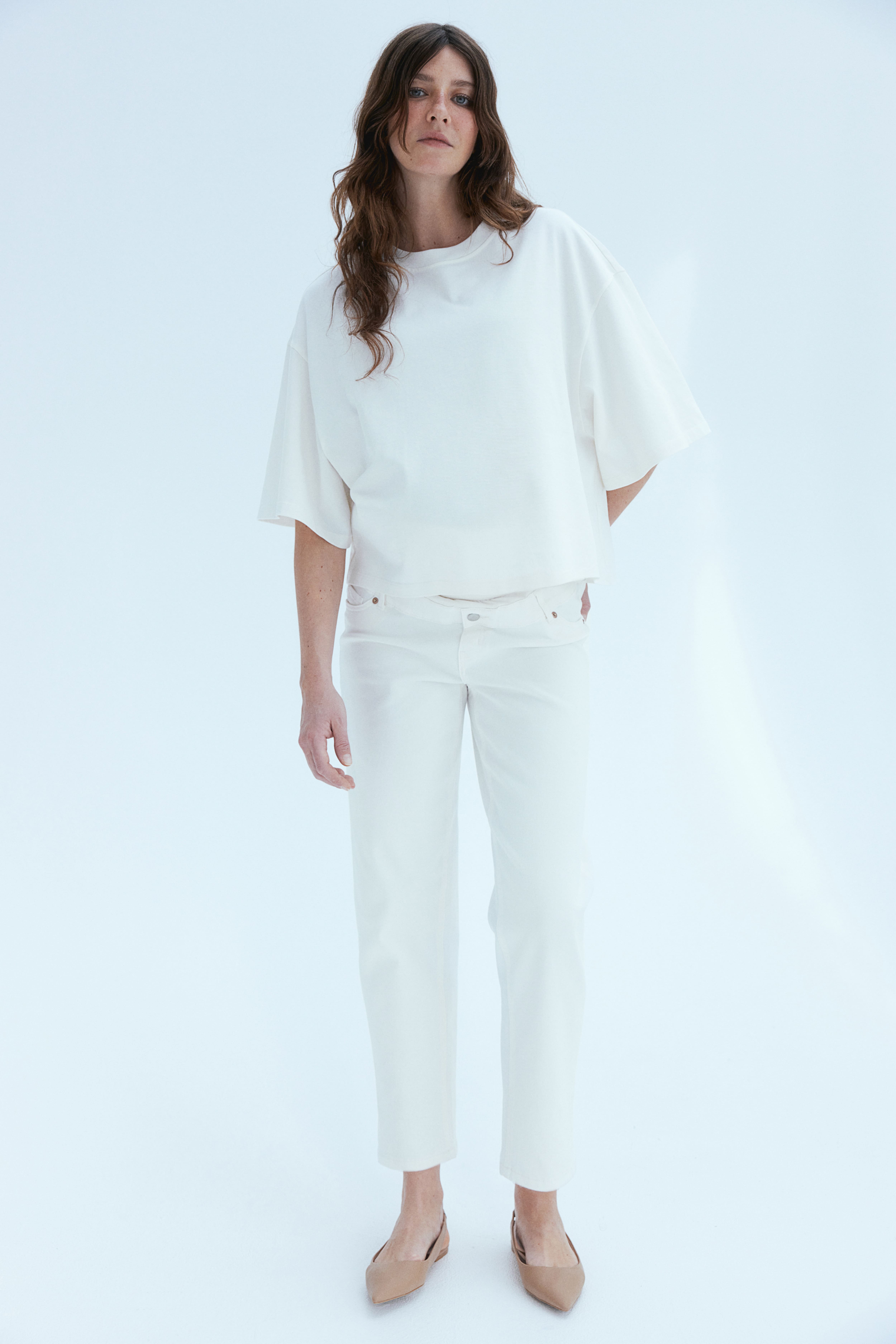 H&m white denim best sale