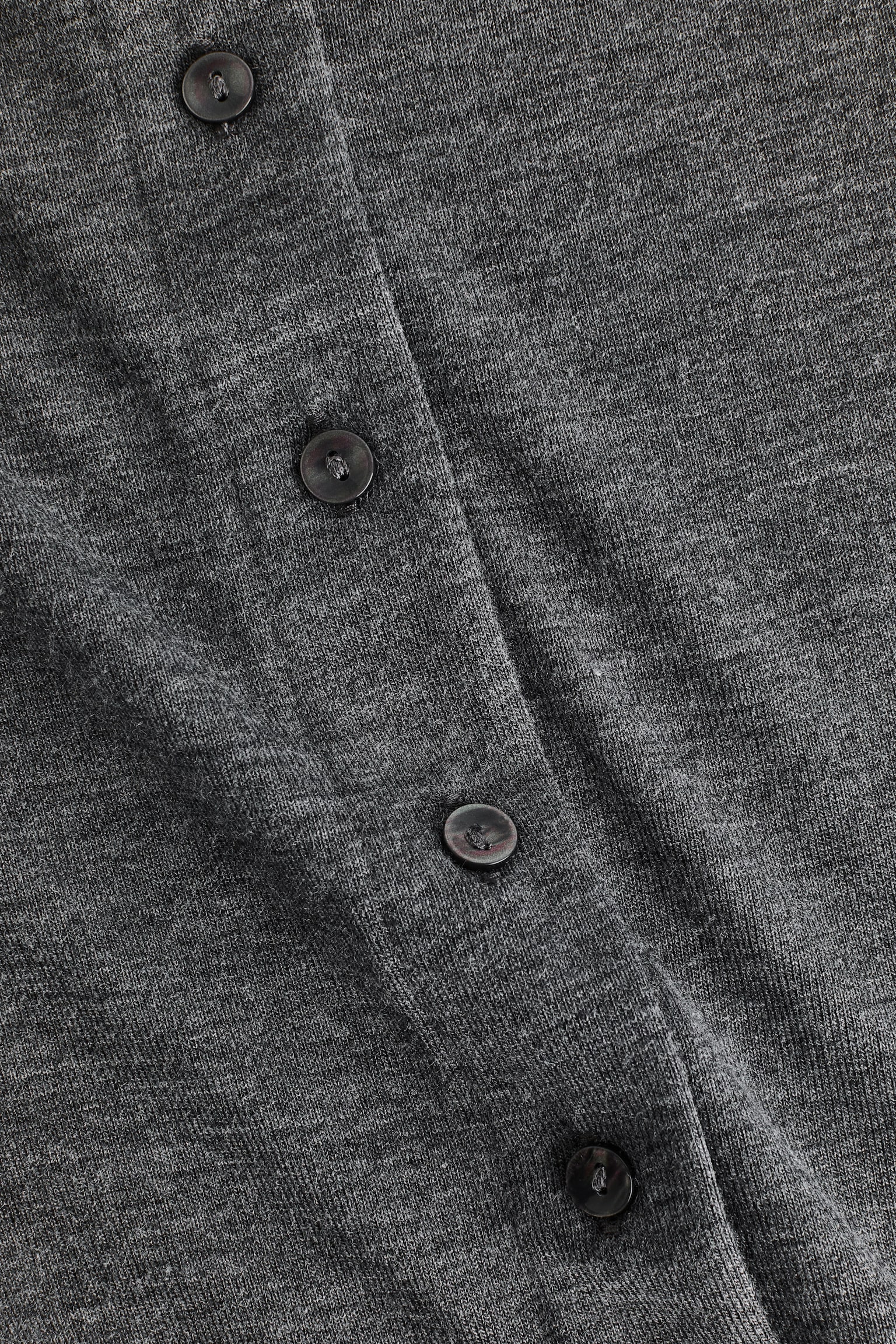 Jersey cardigan - Dark grey marl/Black/Dark brown - 2