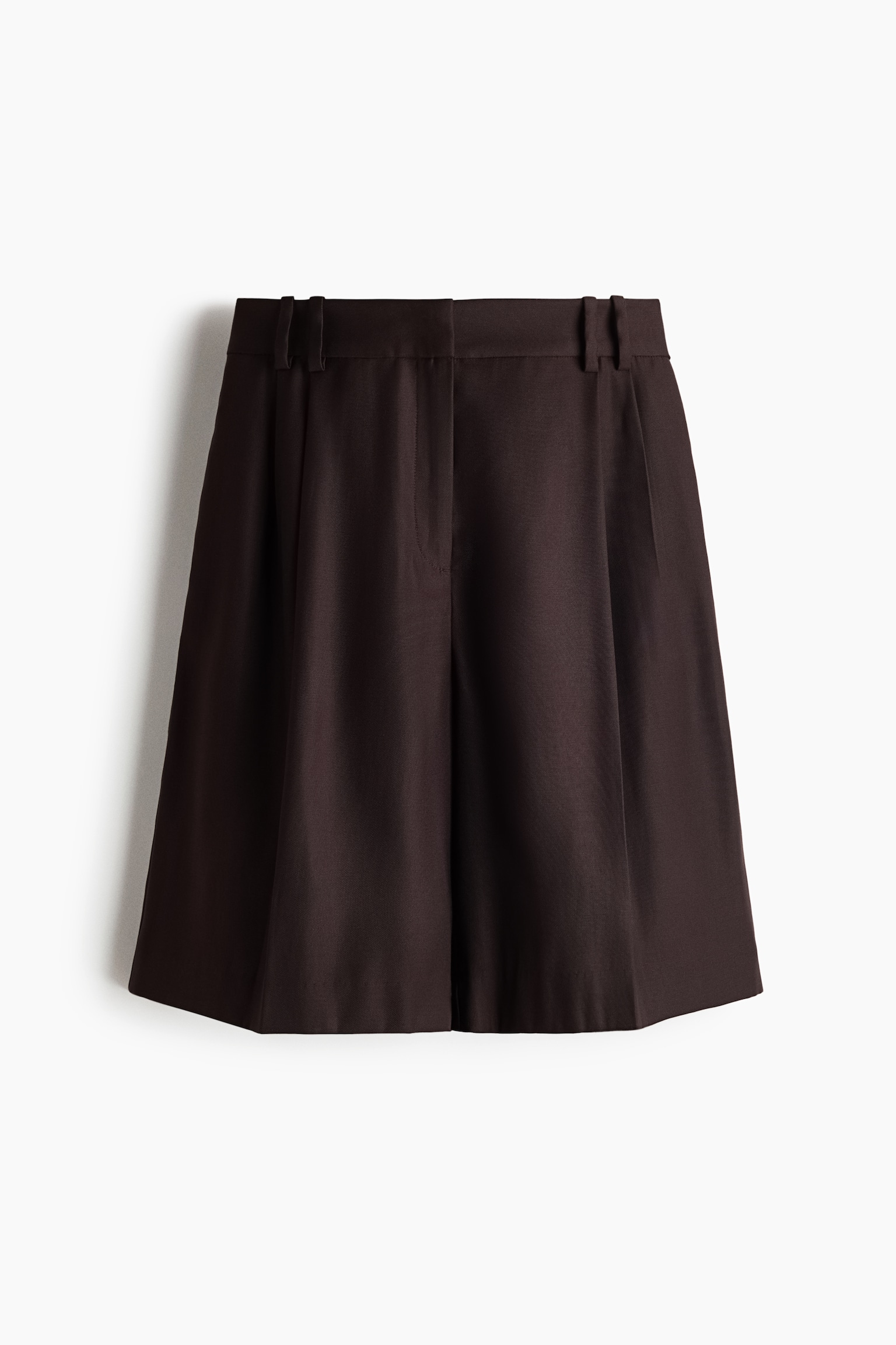 Stylede bermudashorts - Mørkebrun/Elfenben - 1