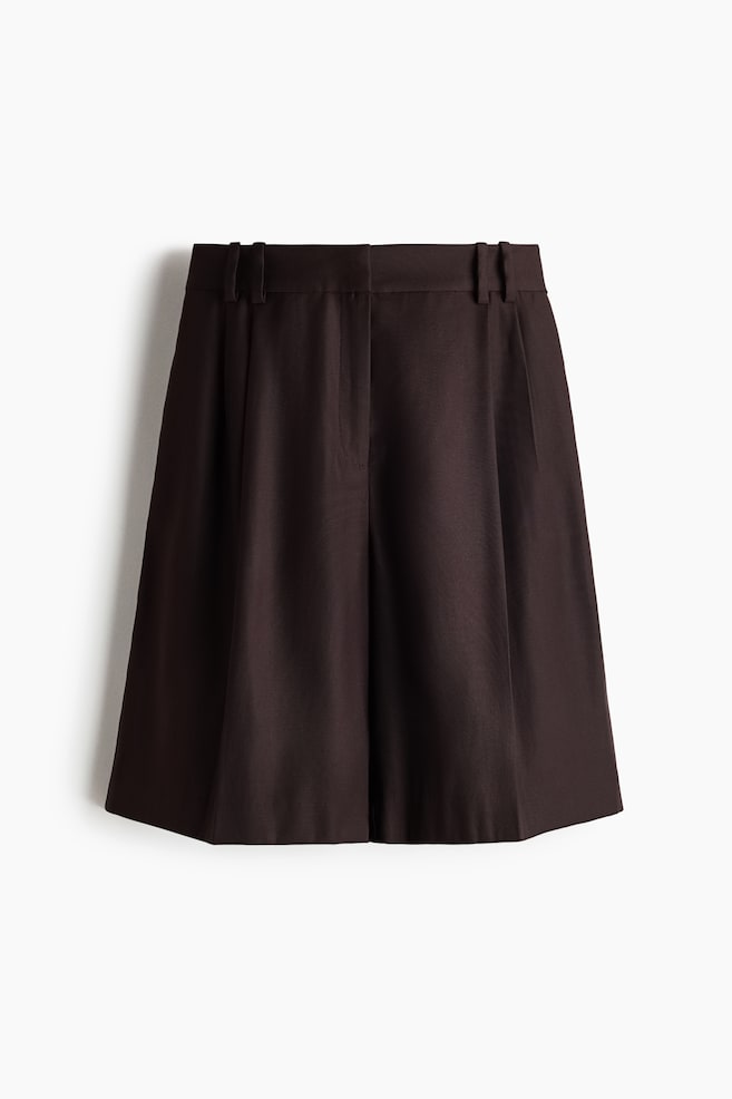 Tailored Bermuda shorts - Dark brown/Ivory - 1