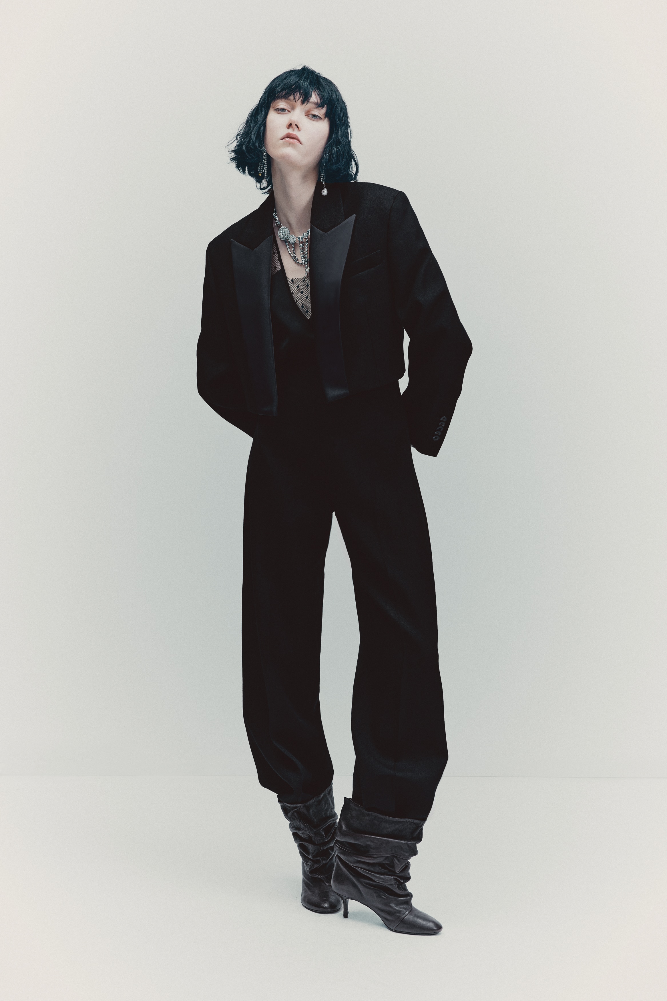 Wool tuxedo blazer
