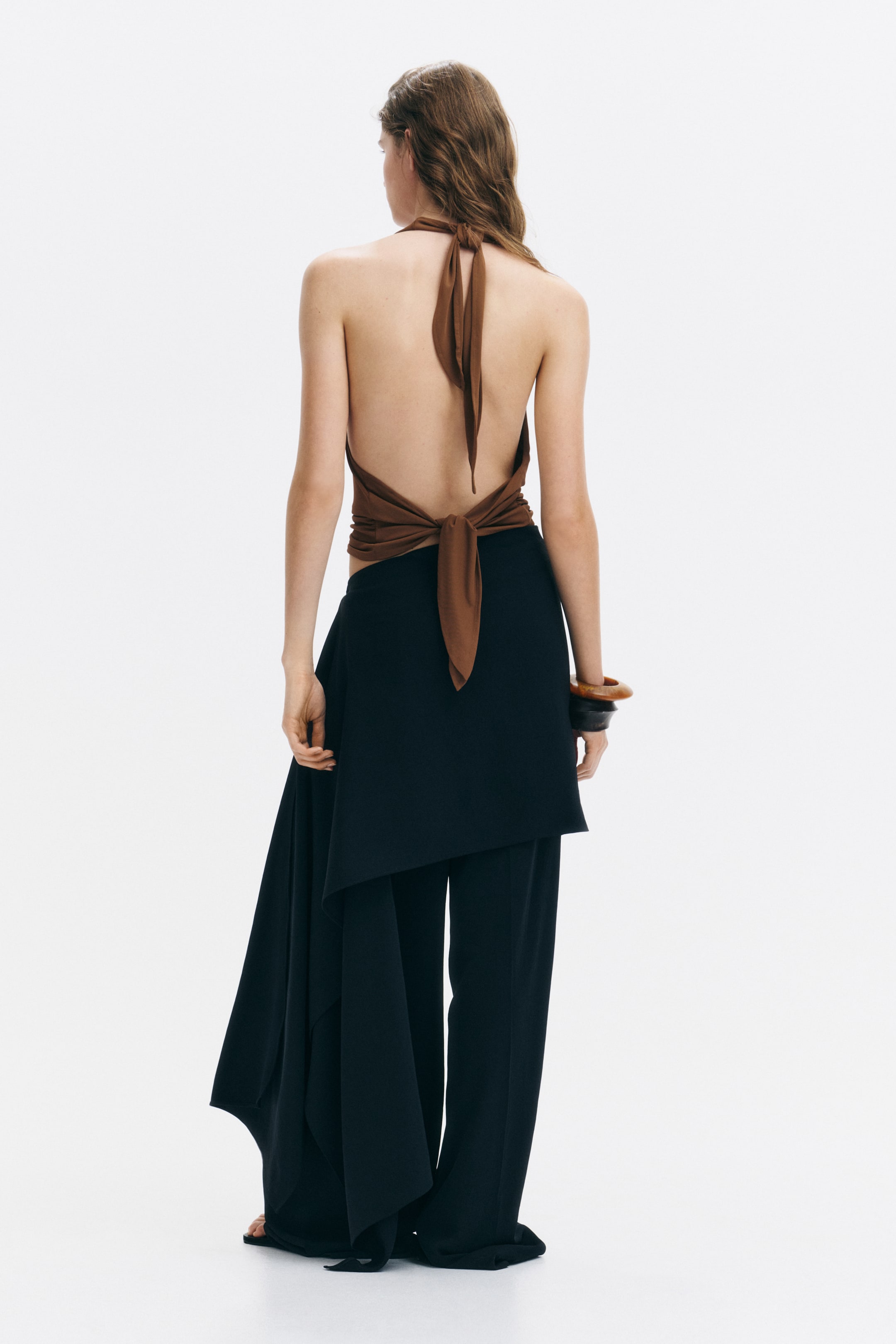 Cowl-Neck Halterneck Top