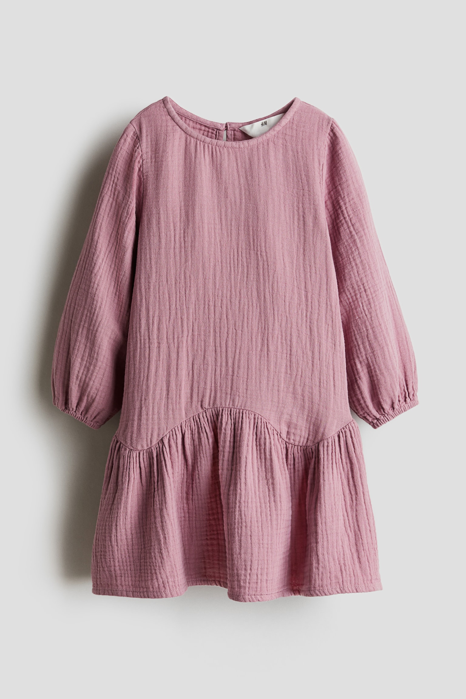 Woven cotton dress - Dusty pink/Cream/Small flowers/Pigeon blue - 1