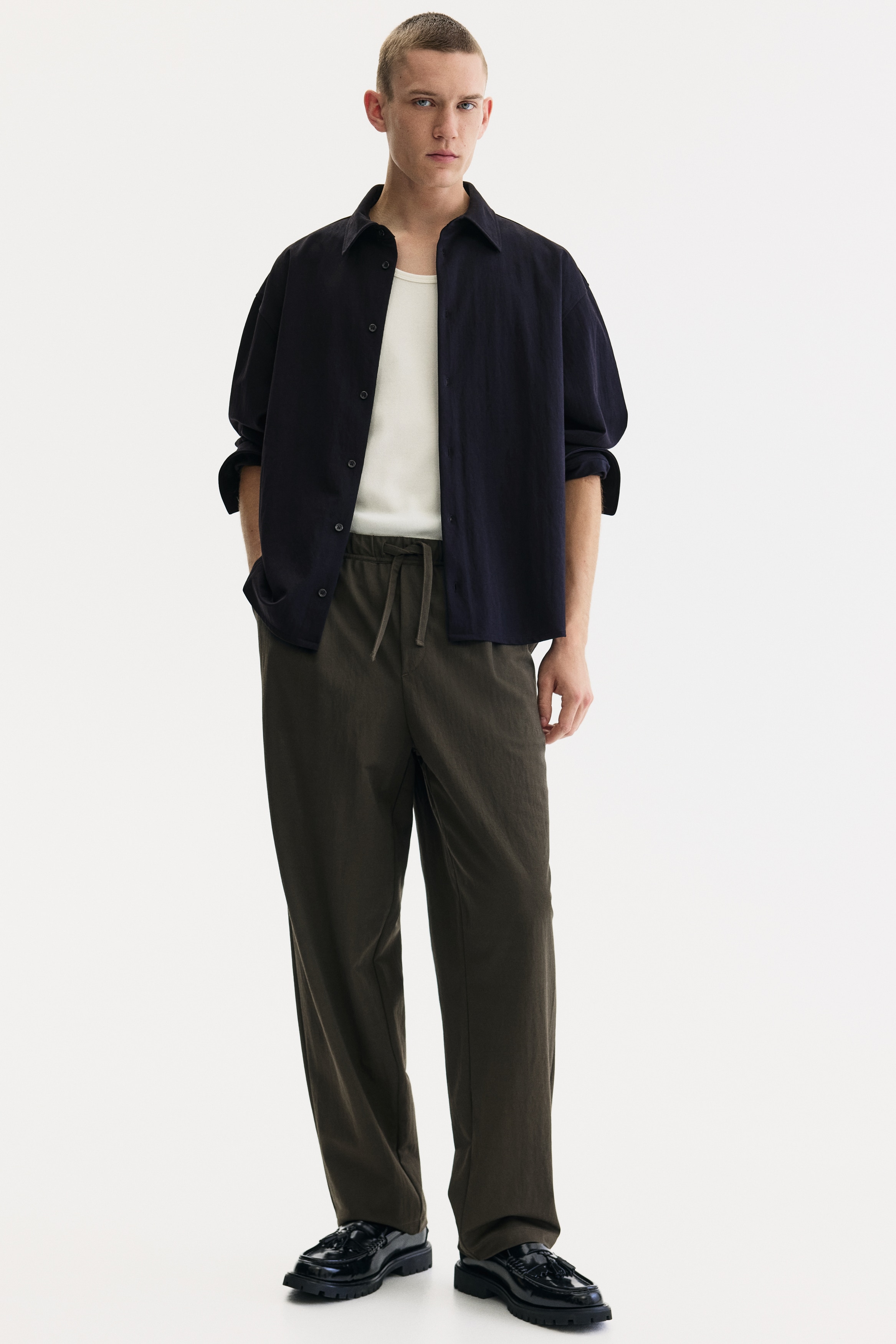 Camisa Loose Fit - Azul marino