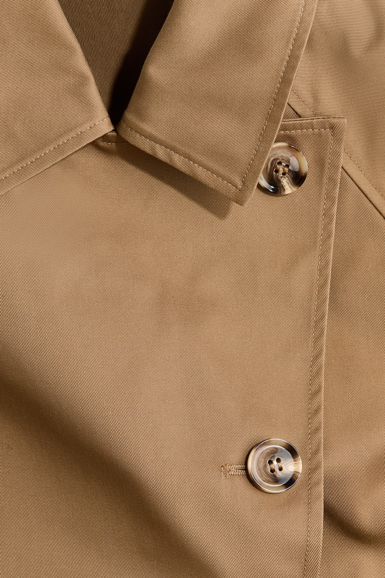Short Trench Coat with Scarf - image 2