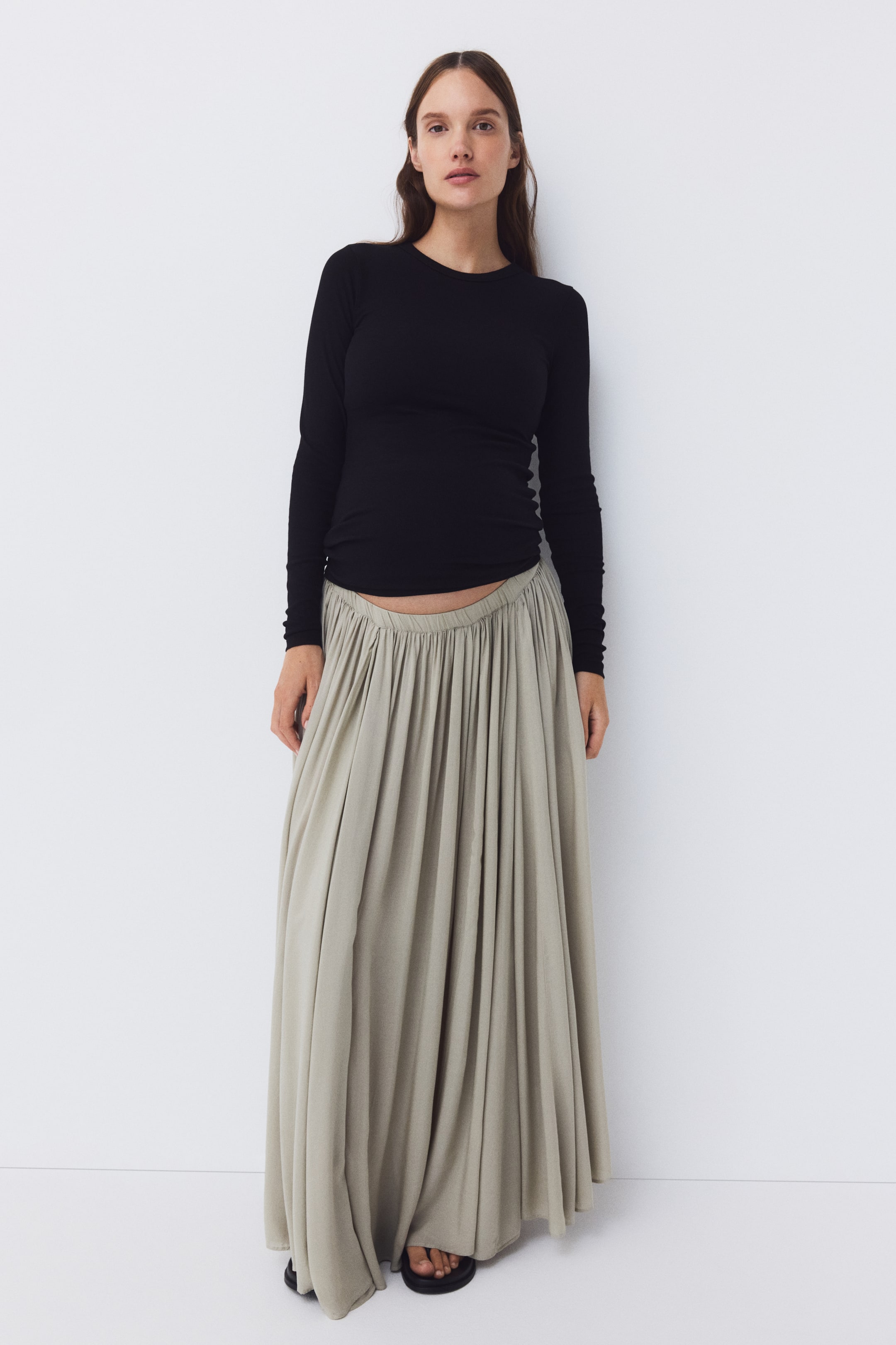 MAMA Ribbed Jersey Top