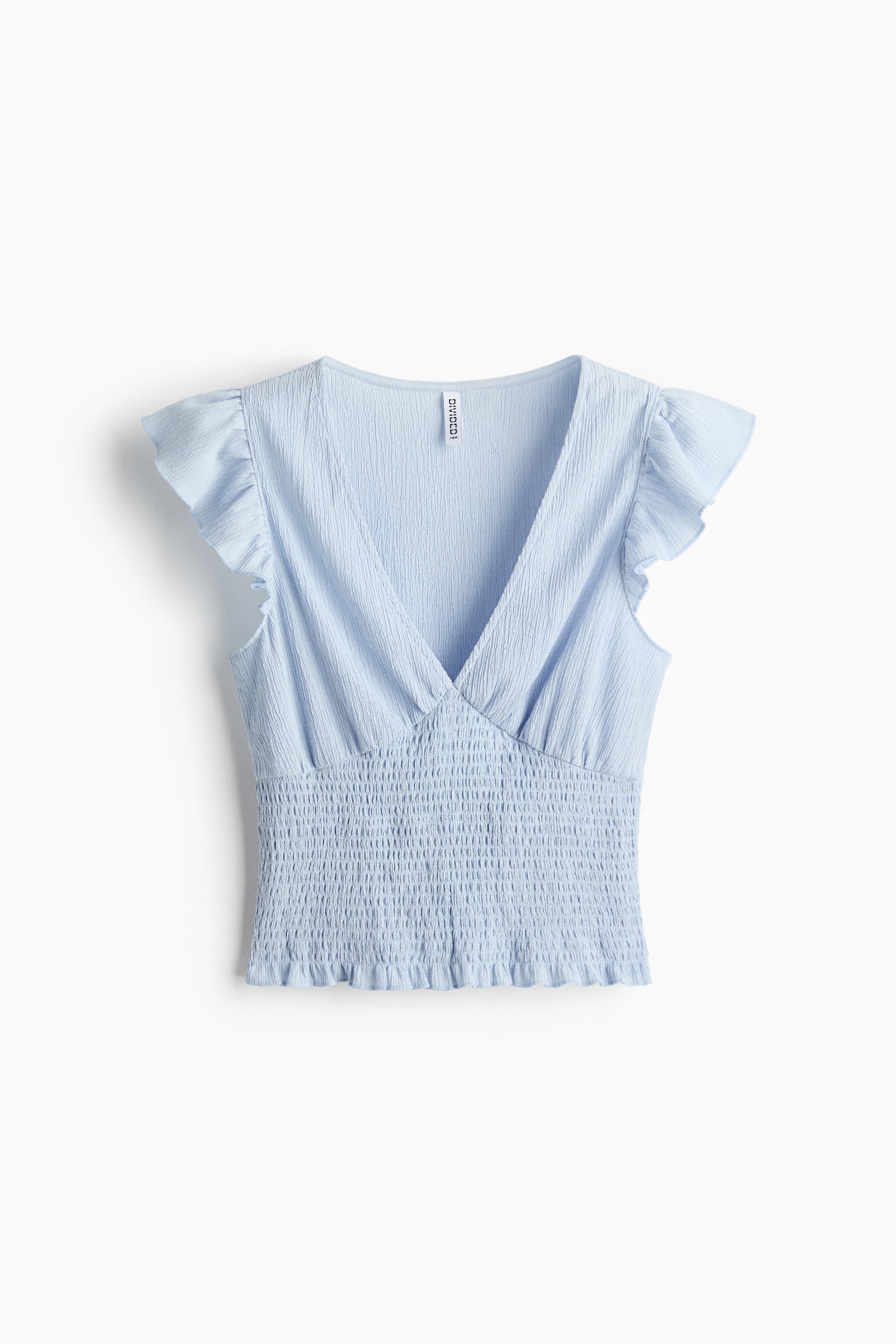 Textured jersey top - Light blue/Light beige/Polka dot/Black - 1