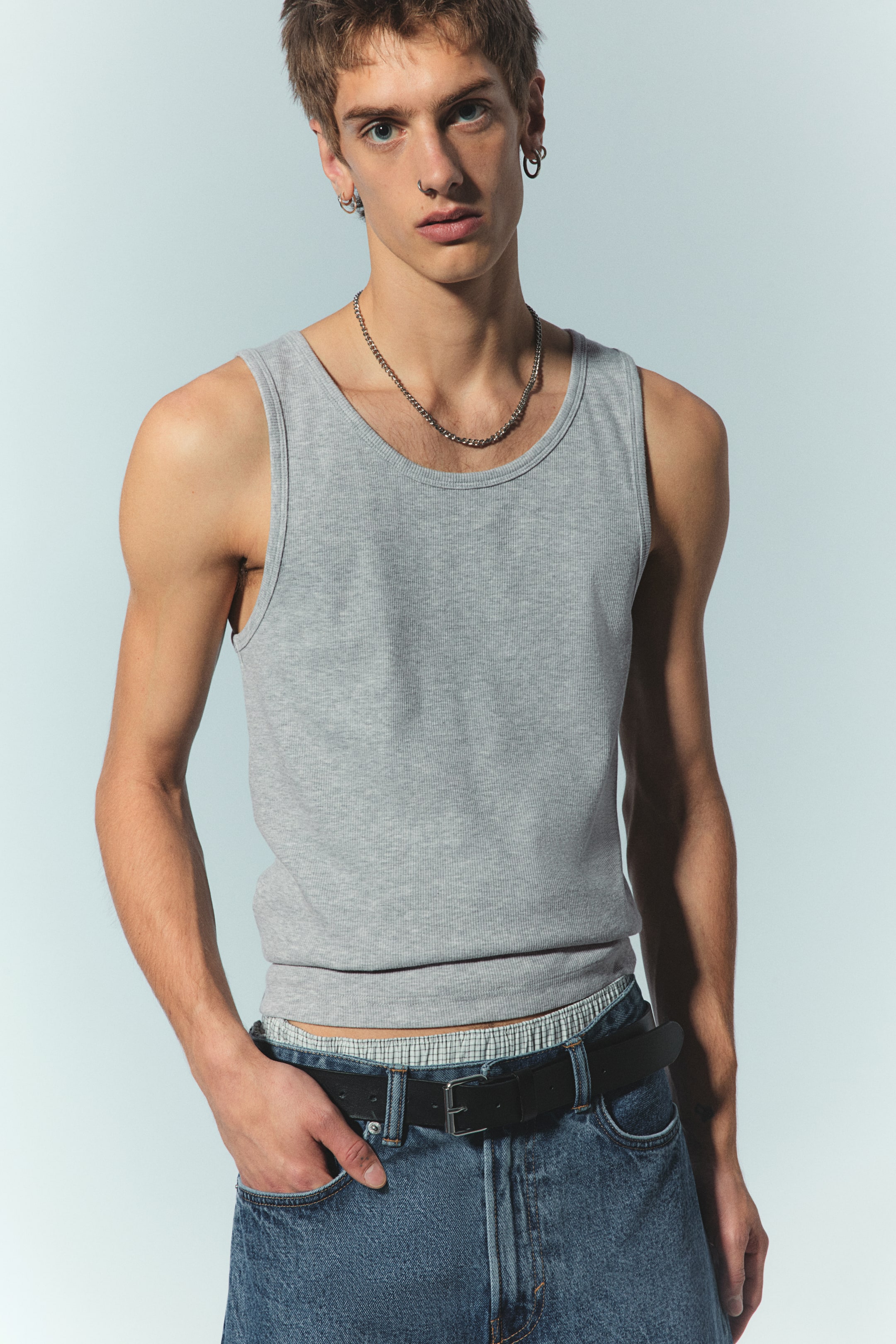 Slim Fit Ribbed Tank Top