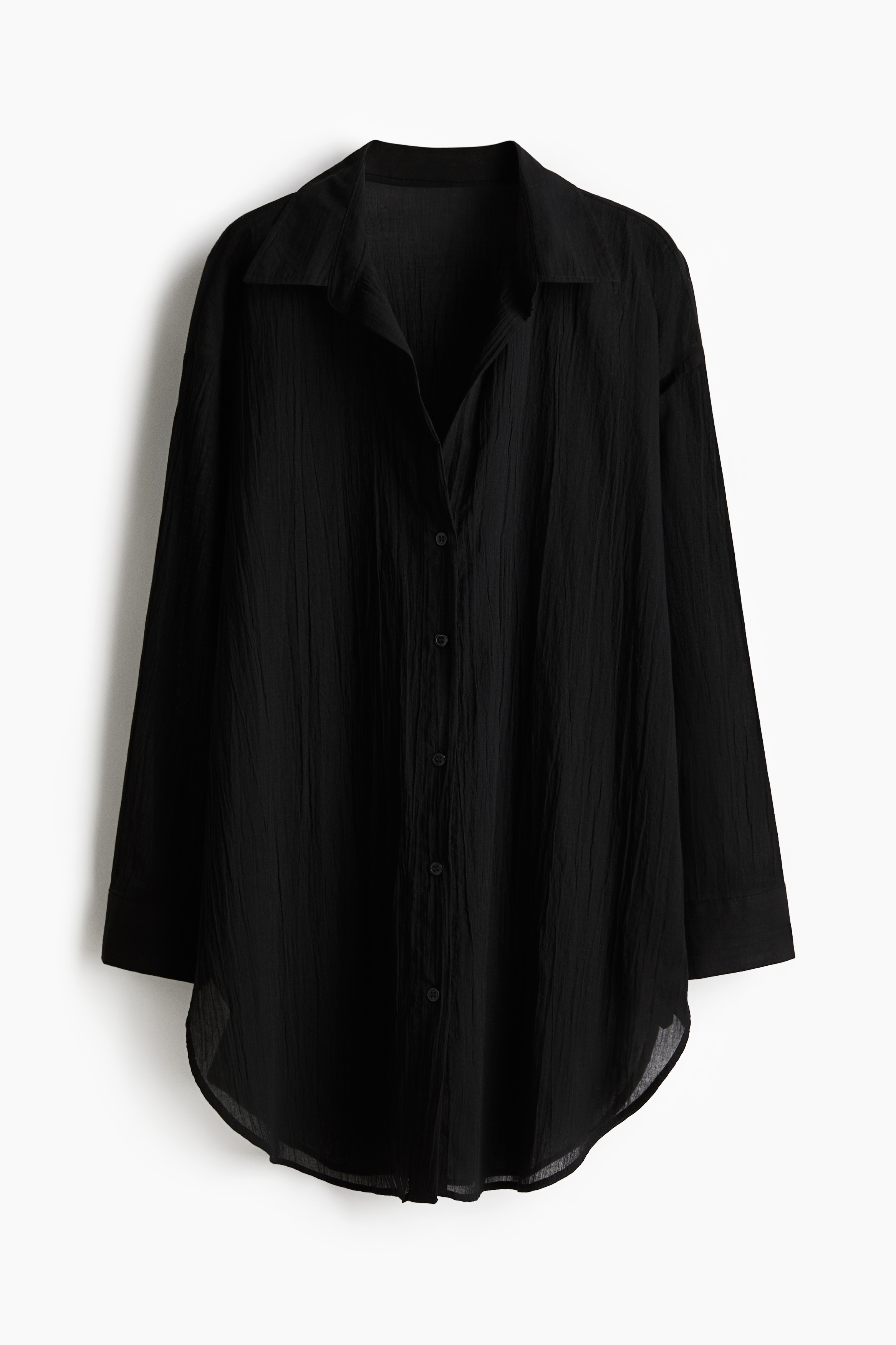 Longbluse aus Baumwolle - Schwarz/Weiß