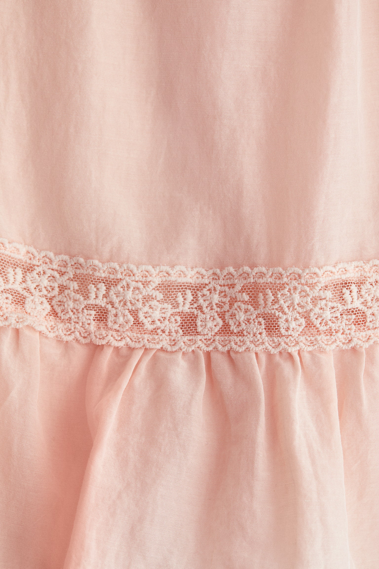 חולצה עם עיטורי תחרה - ורוד אפרסק בהיר - 3