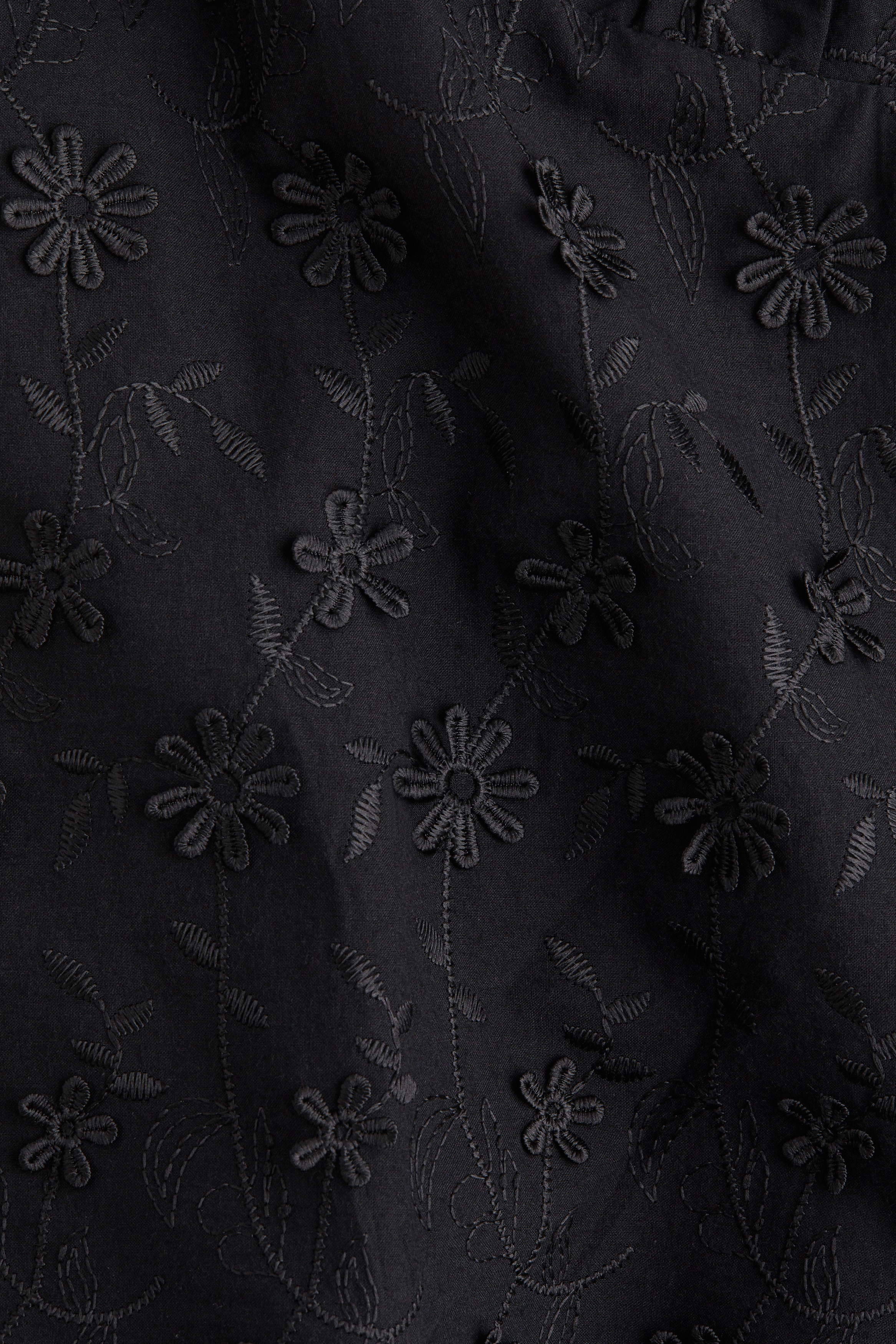 Appliquéd cotton dress