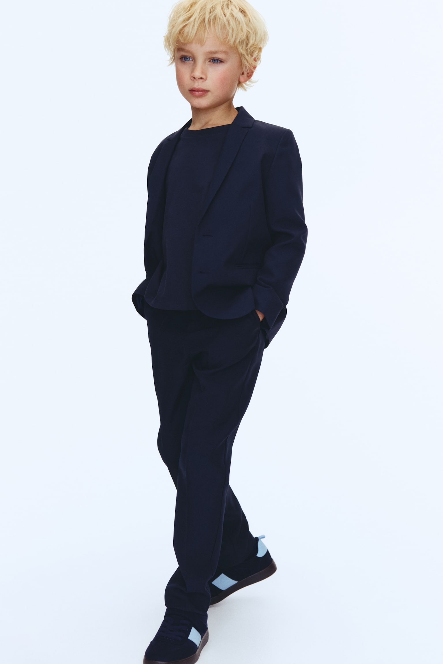 Костюмні штани - Темно-синій/Чорний - 4