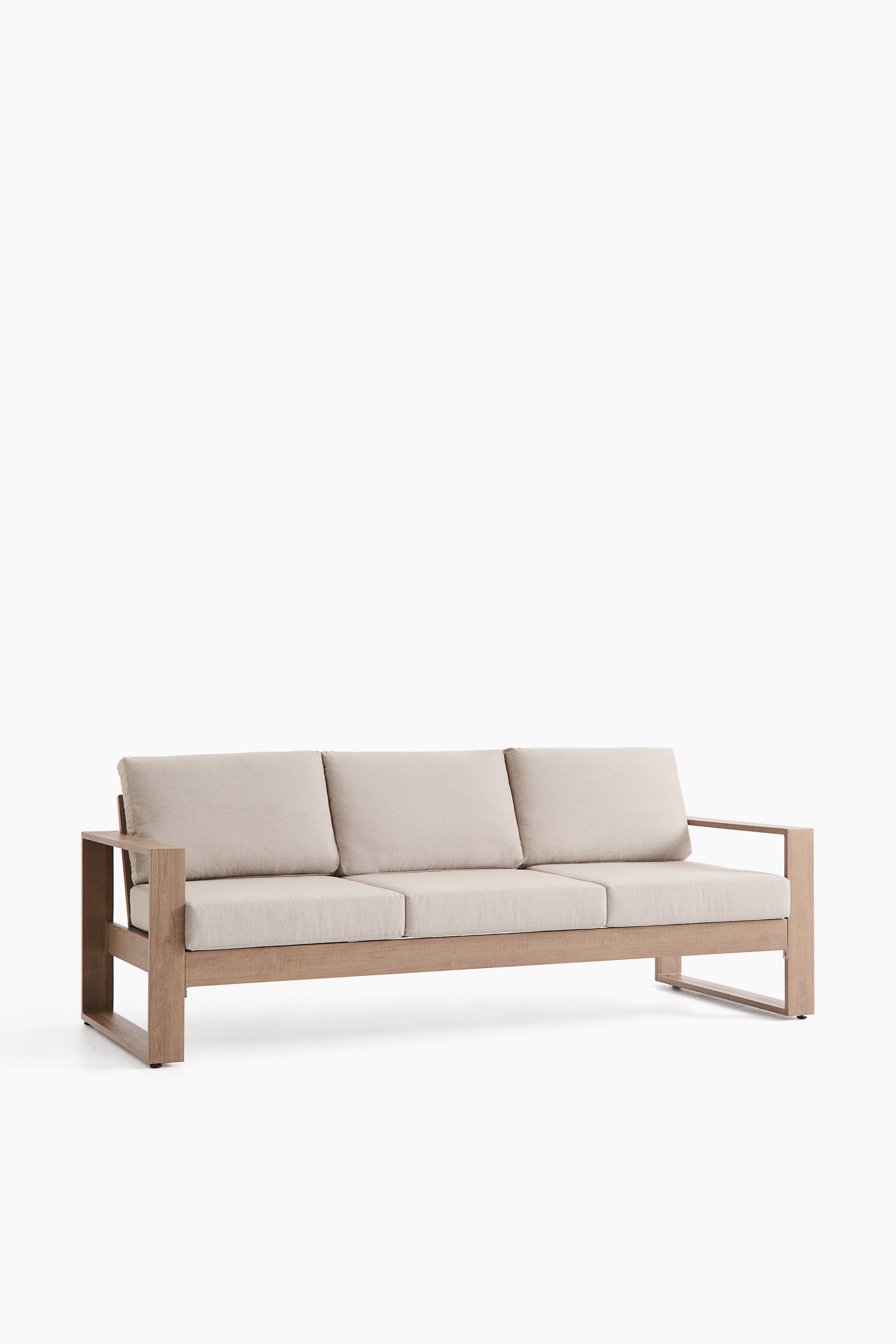 3-zits Buitensofa - Aluminium, Bruin