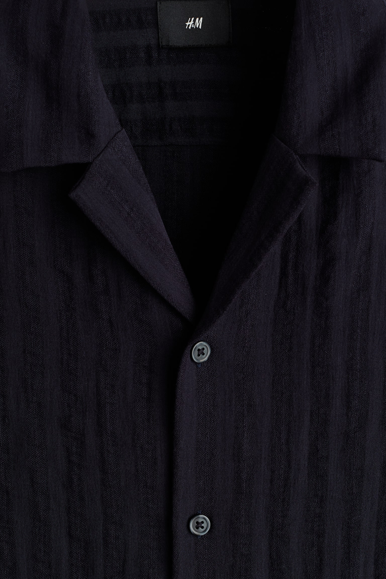 Áo sơ mi cổ hai ve dài tay Regular Fit - Màu xanh dương đậm - 3