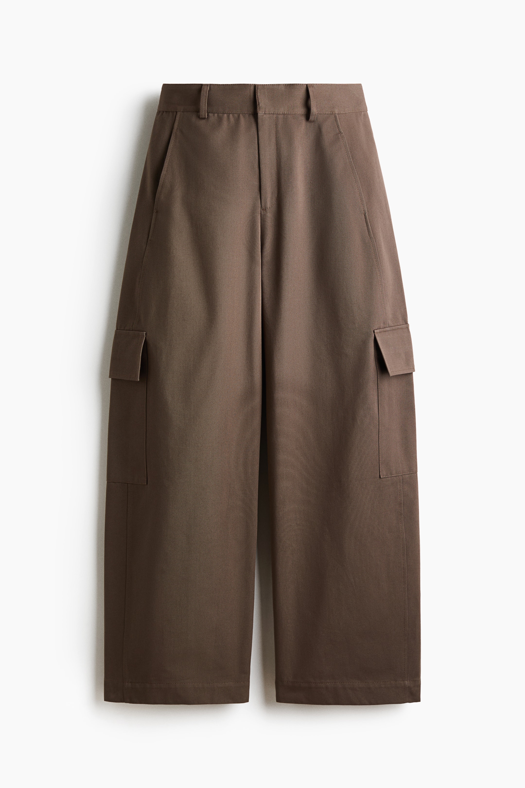 Cotton Barrel-Leg Pants
