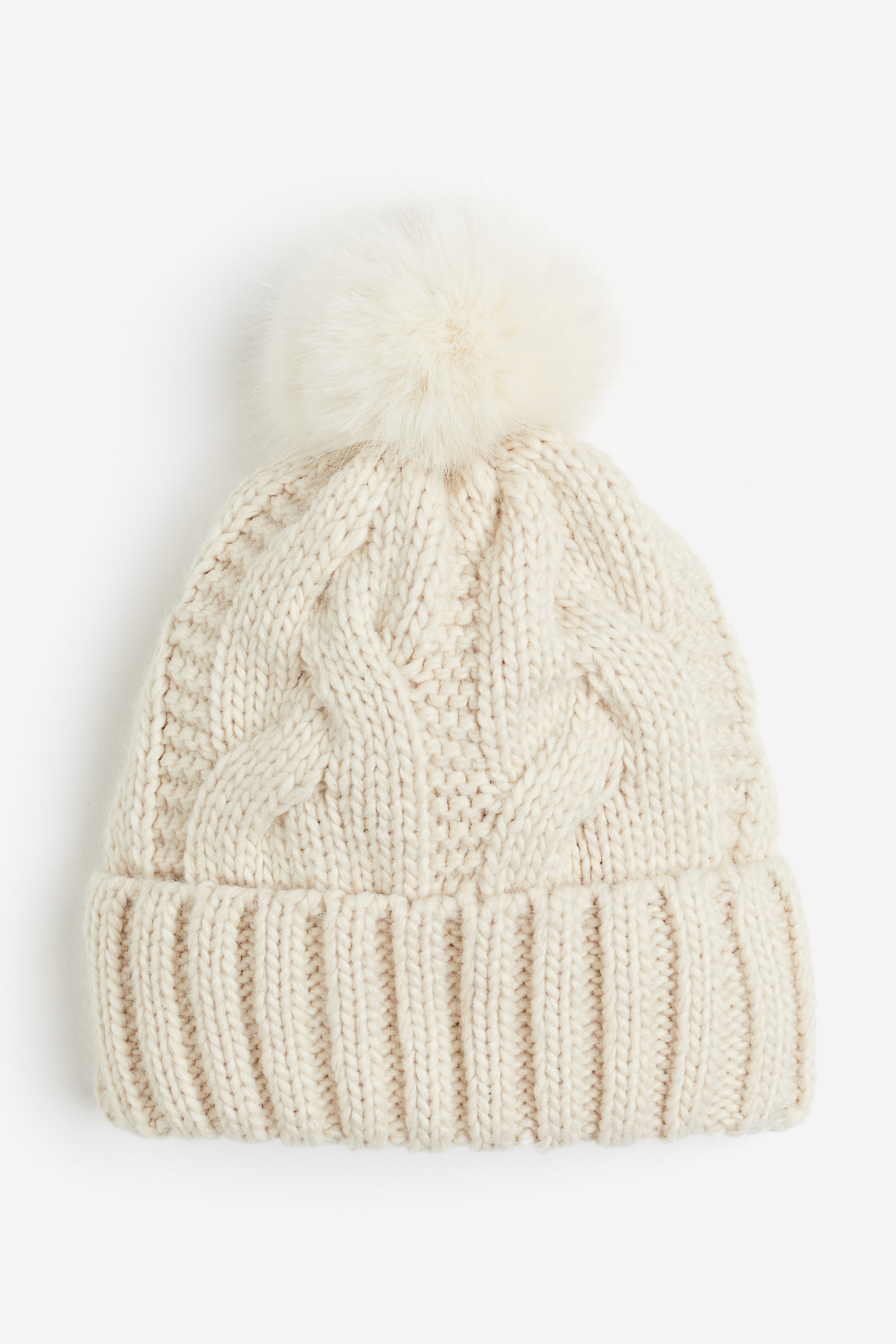 Cable-knit Pompom Hat