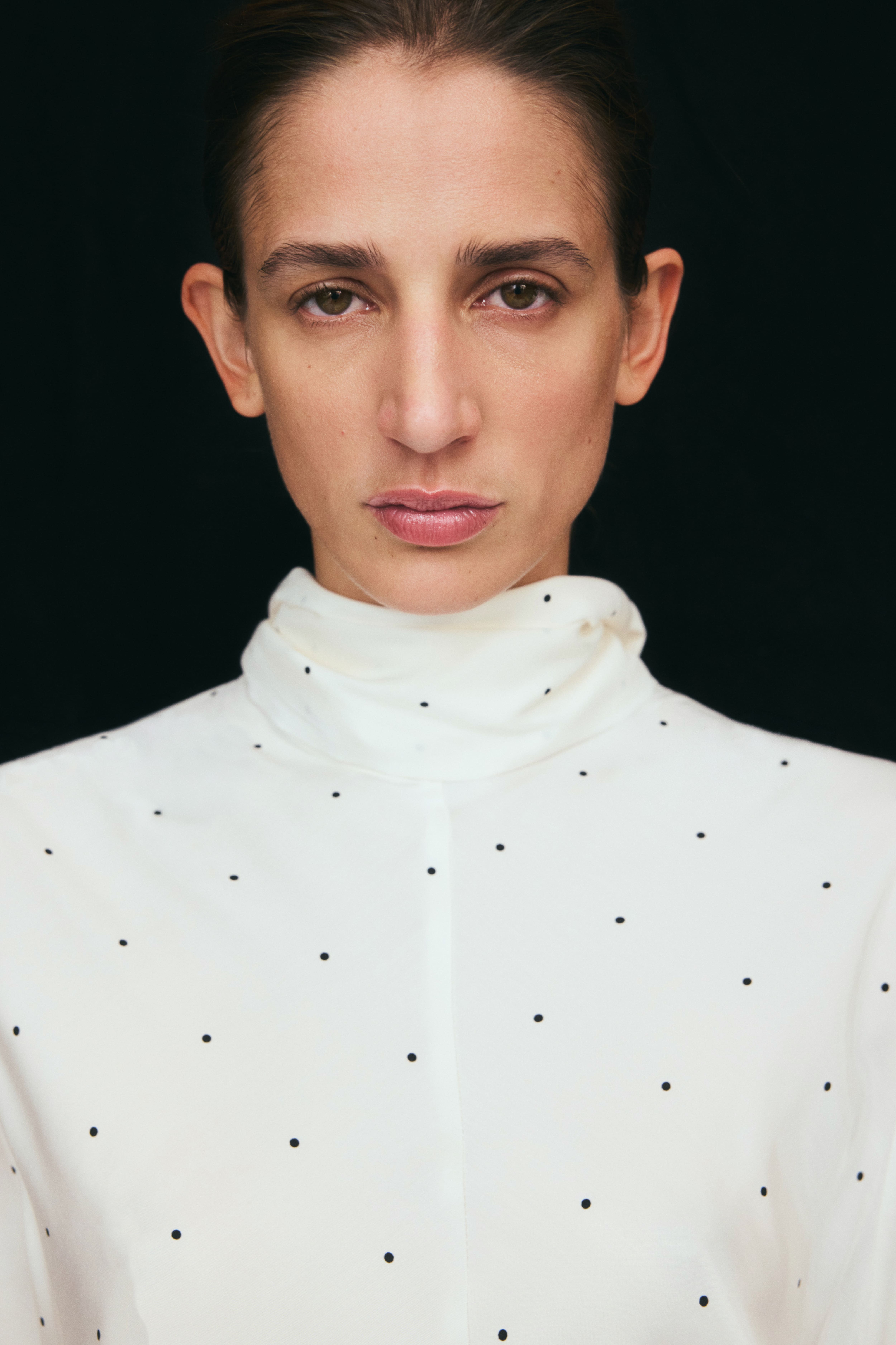 Scarf-Collar Viscose Blouse
