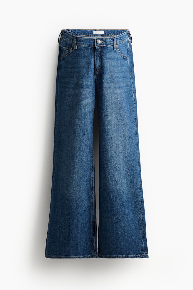 MAMA Before & After wide jeans - Denim blue/Powder pink/Light denim blue/Dark grey - 1