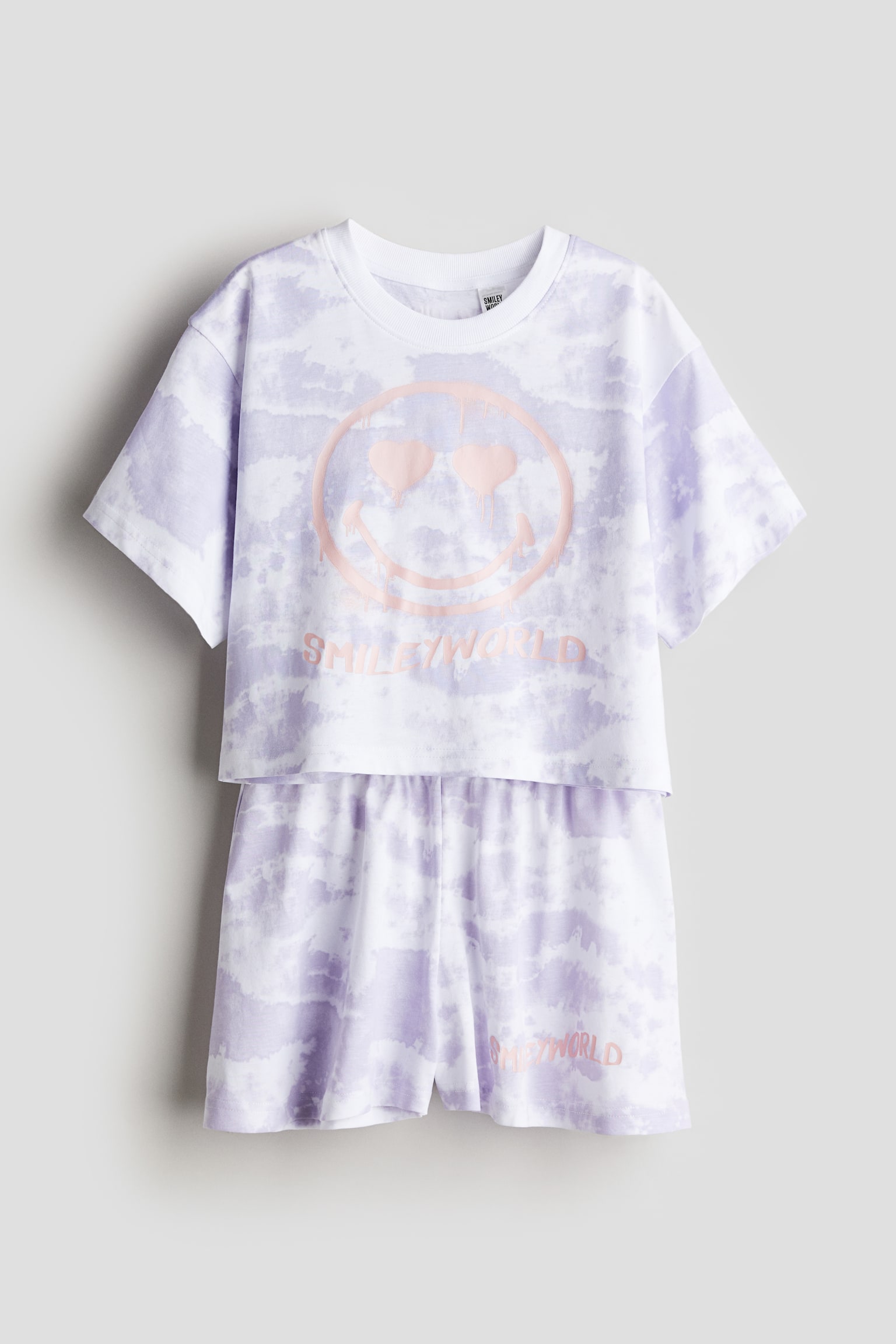 Printed jersey pyjamas - Light purple/SmileyWorld®/Light blue/Lilo & Stitch/Light grey marl/Garfield - 1