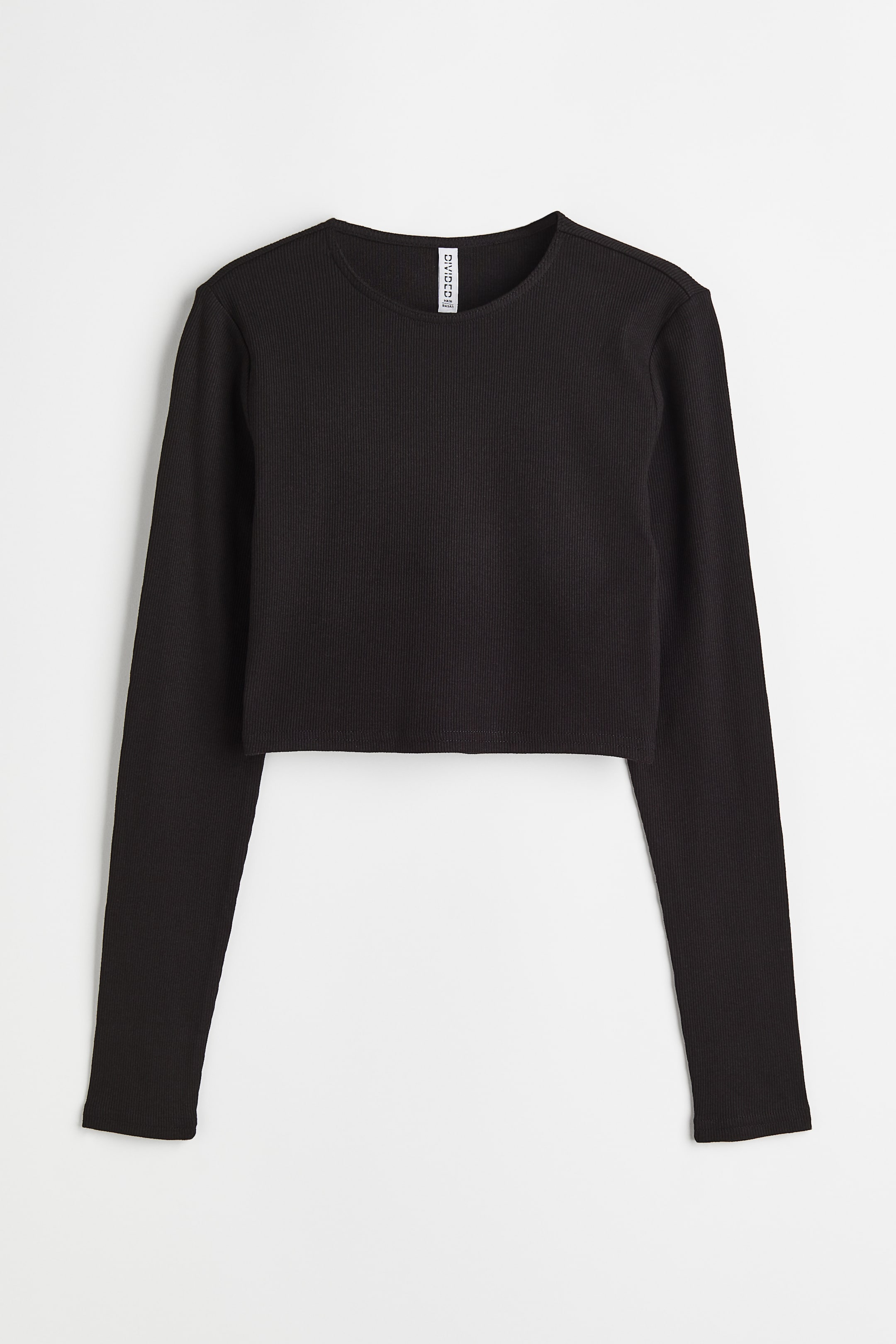 Ribbed Crop Top - Black - Ladies | H&M US