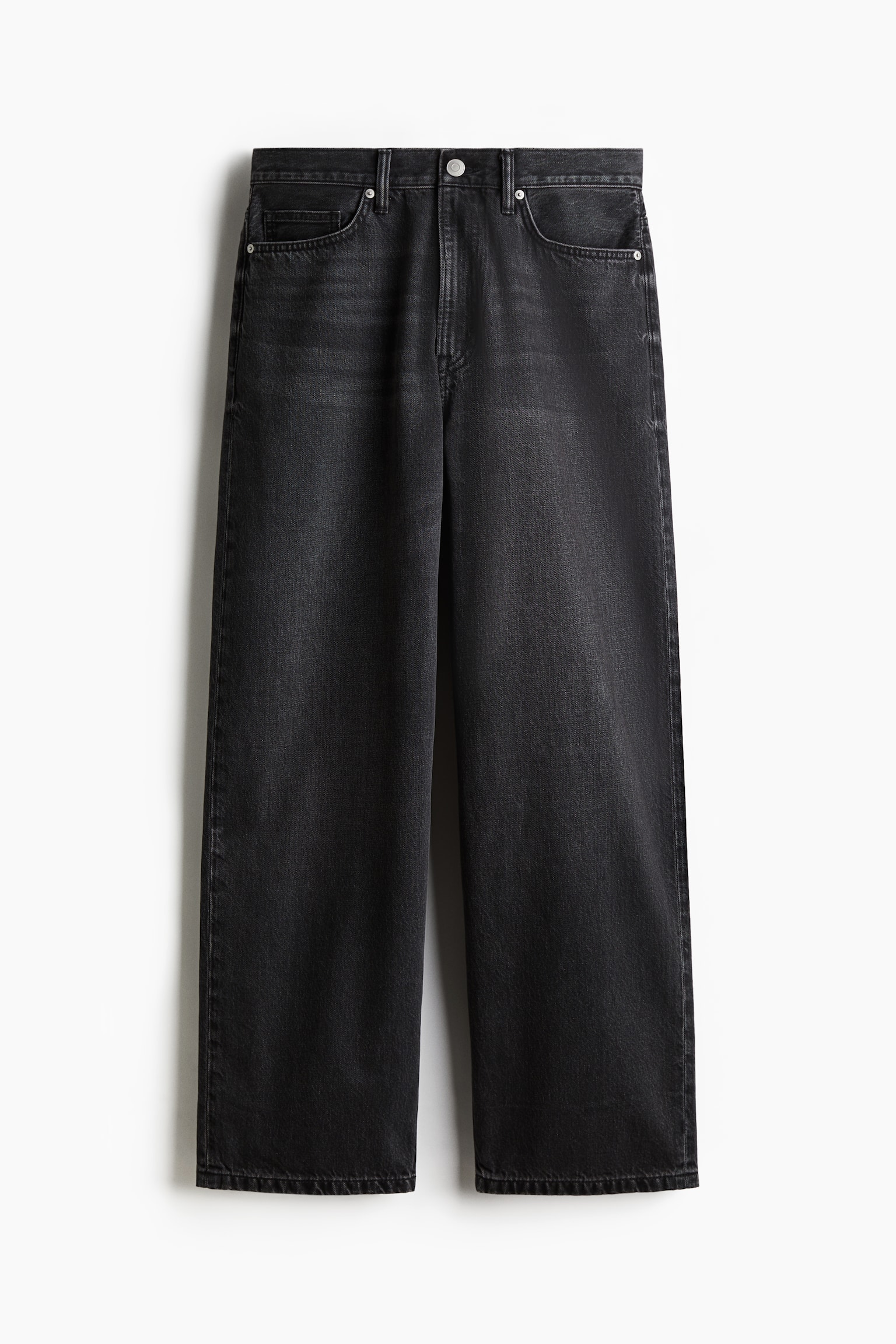 Мужские джинсы H&M Fairfax Baggy, цвет: Чёрный — фото 1