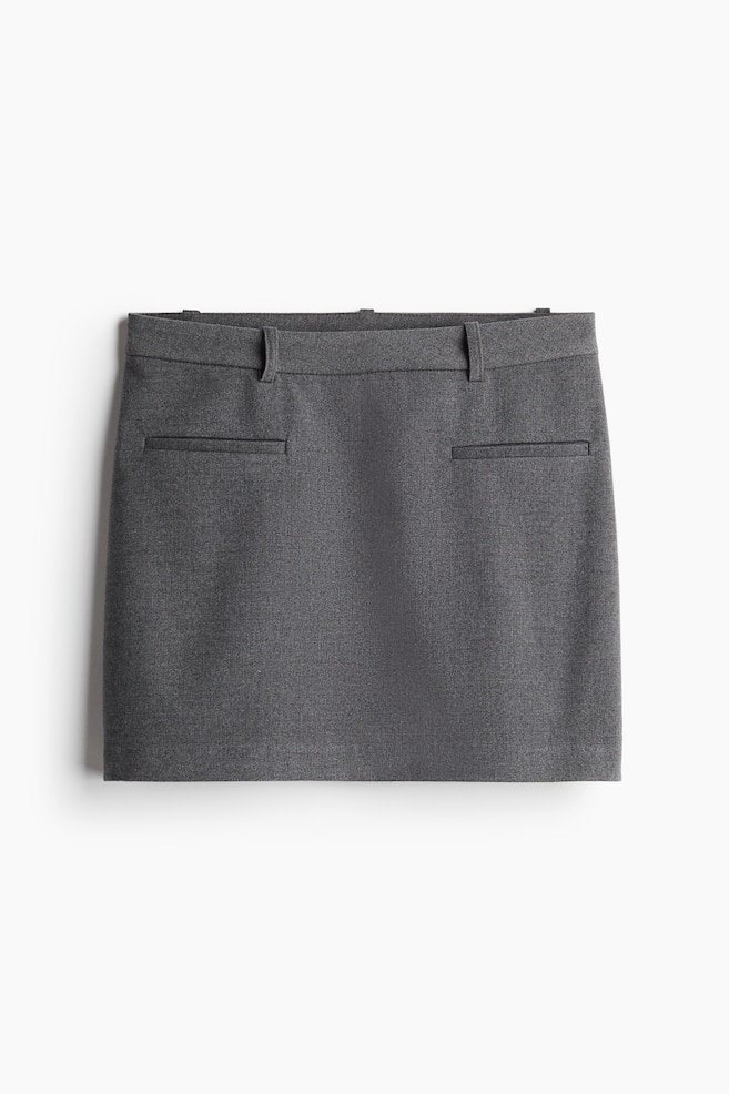 Elegantná minisukňa - Tmavosivá melírovaná/Béžová/károvaná/Námornícka modrá - 1