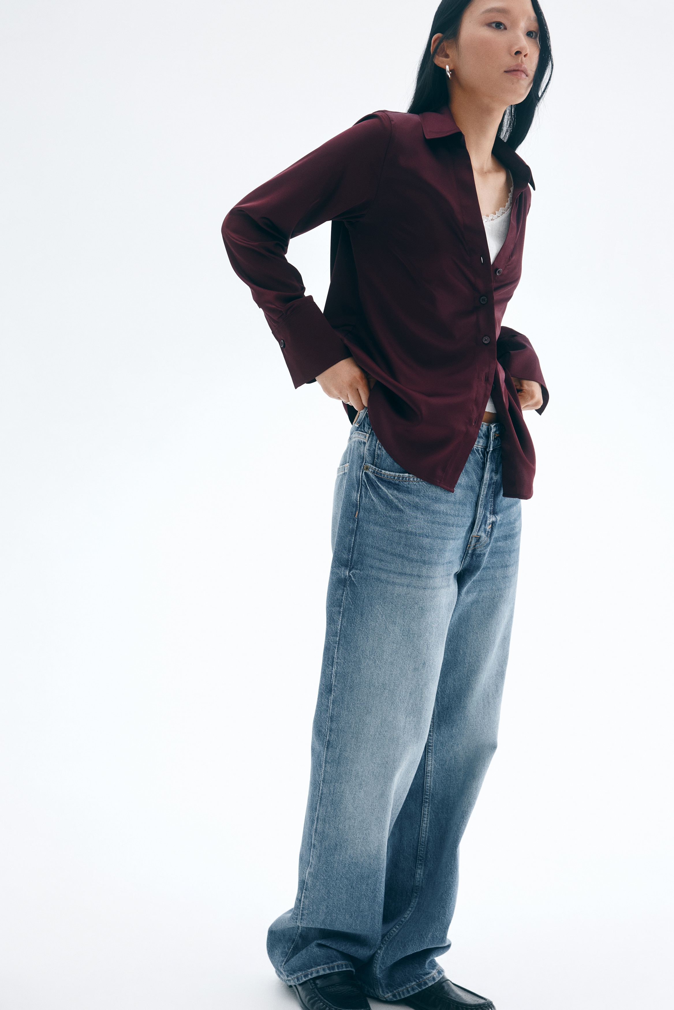 V-neck blouse