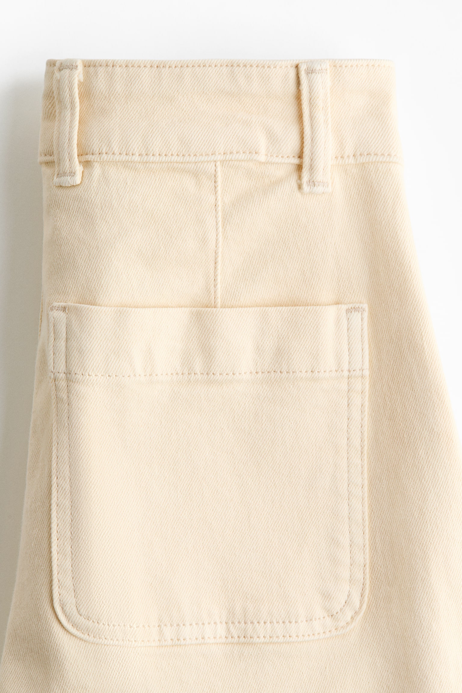 Wide High Jeans - Pale yellow - 3