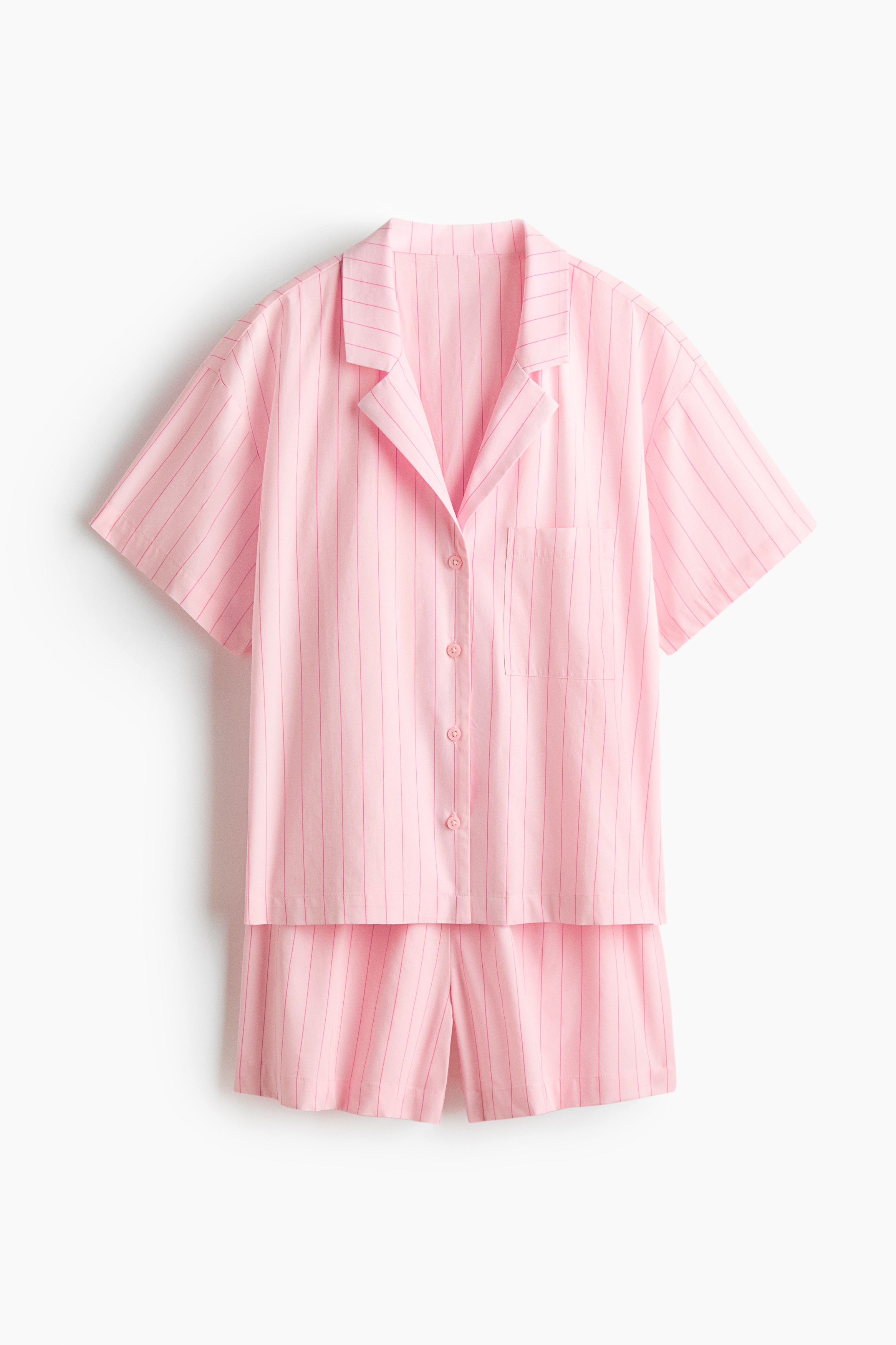 Pijama corto de dos piezas - Rosa claro/Rayas/Rosa albaricoque/Albaricoques/Azul claro/Limones