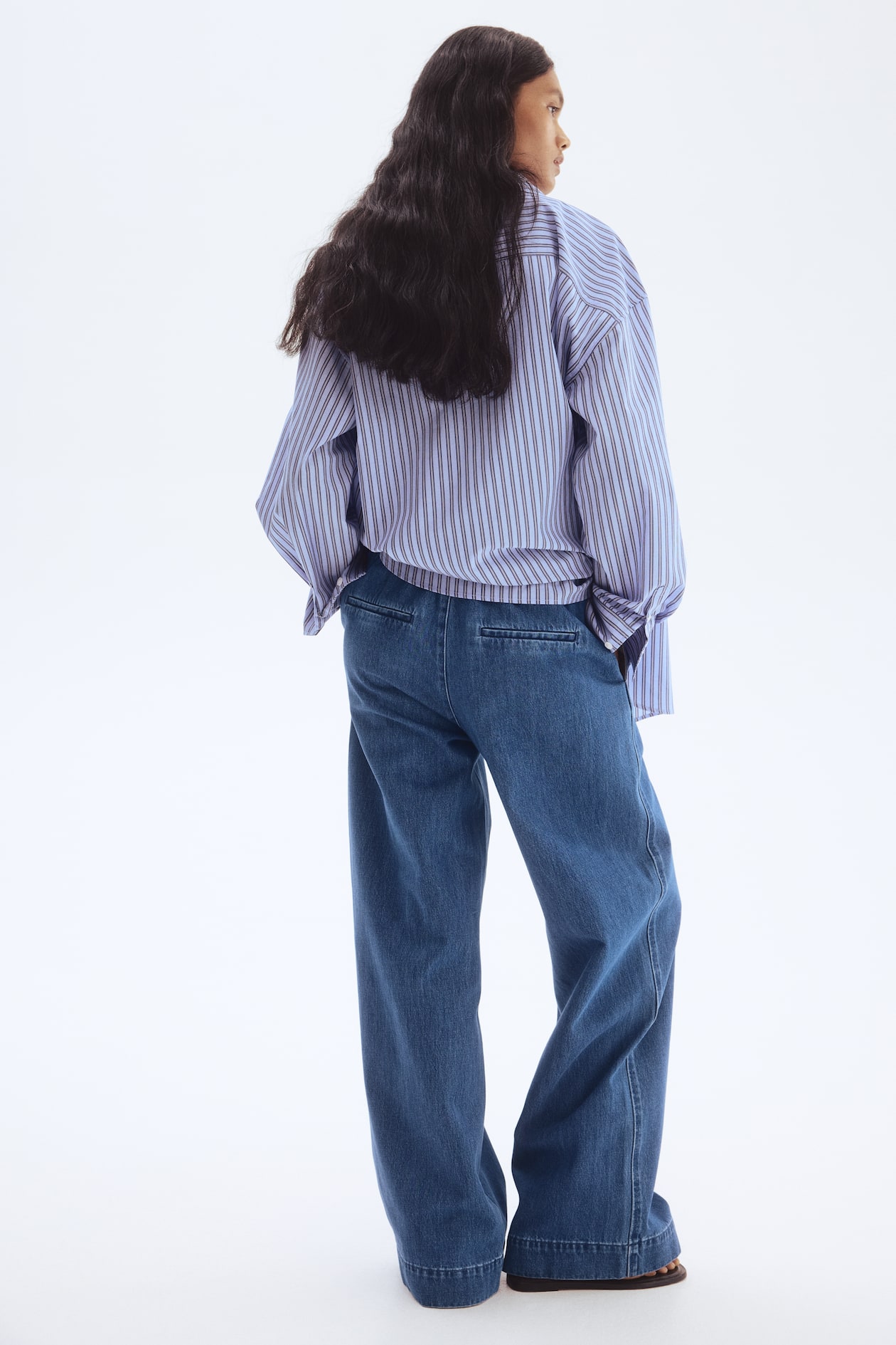Pull-on denim trousers - image 2