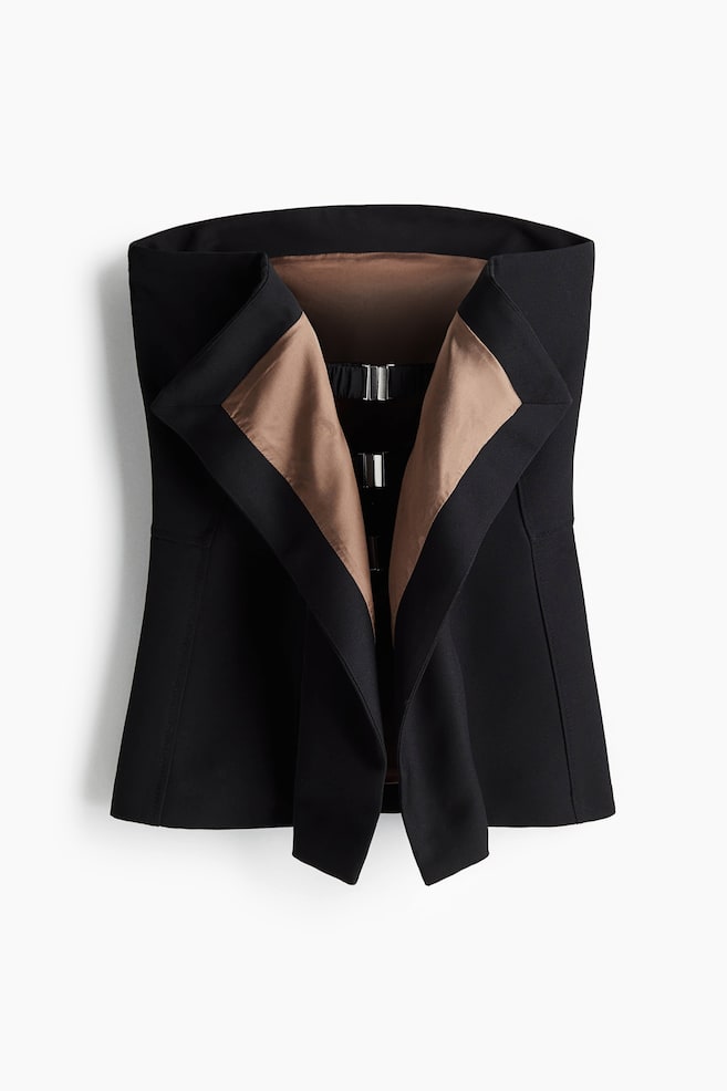 Rückenfreies Bandeau-Top - Schwarz - 1