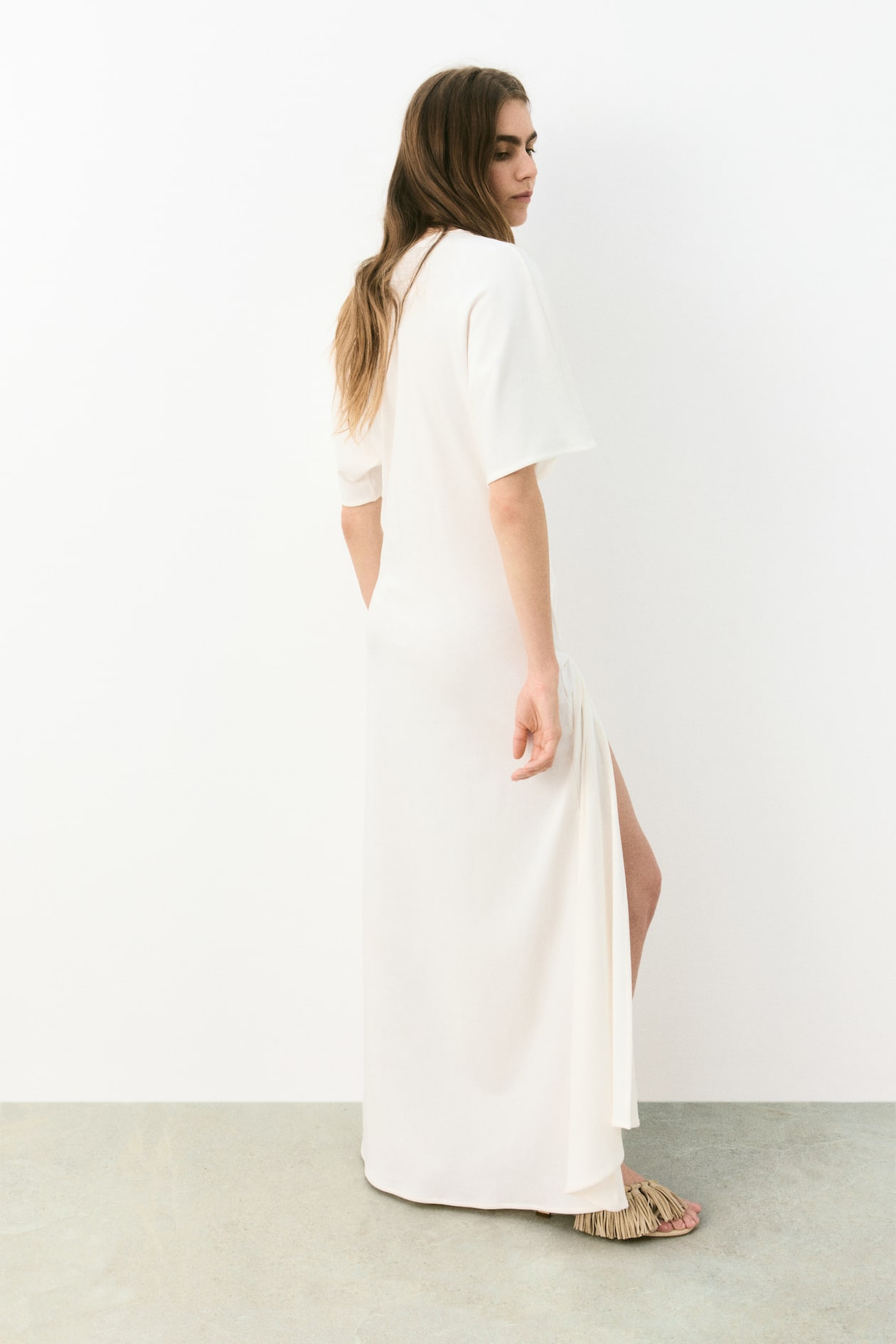 Draped Slit-Front Dress - image 2