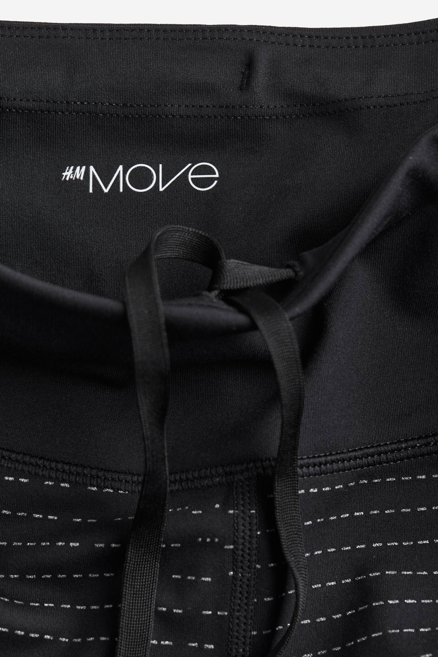 DryMove™ Running Leggings - Black/Dark grey/Black - 3