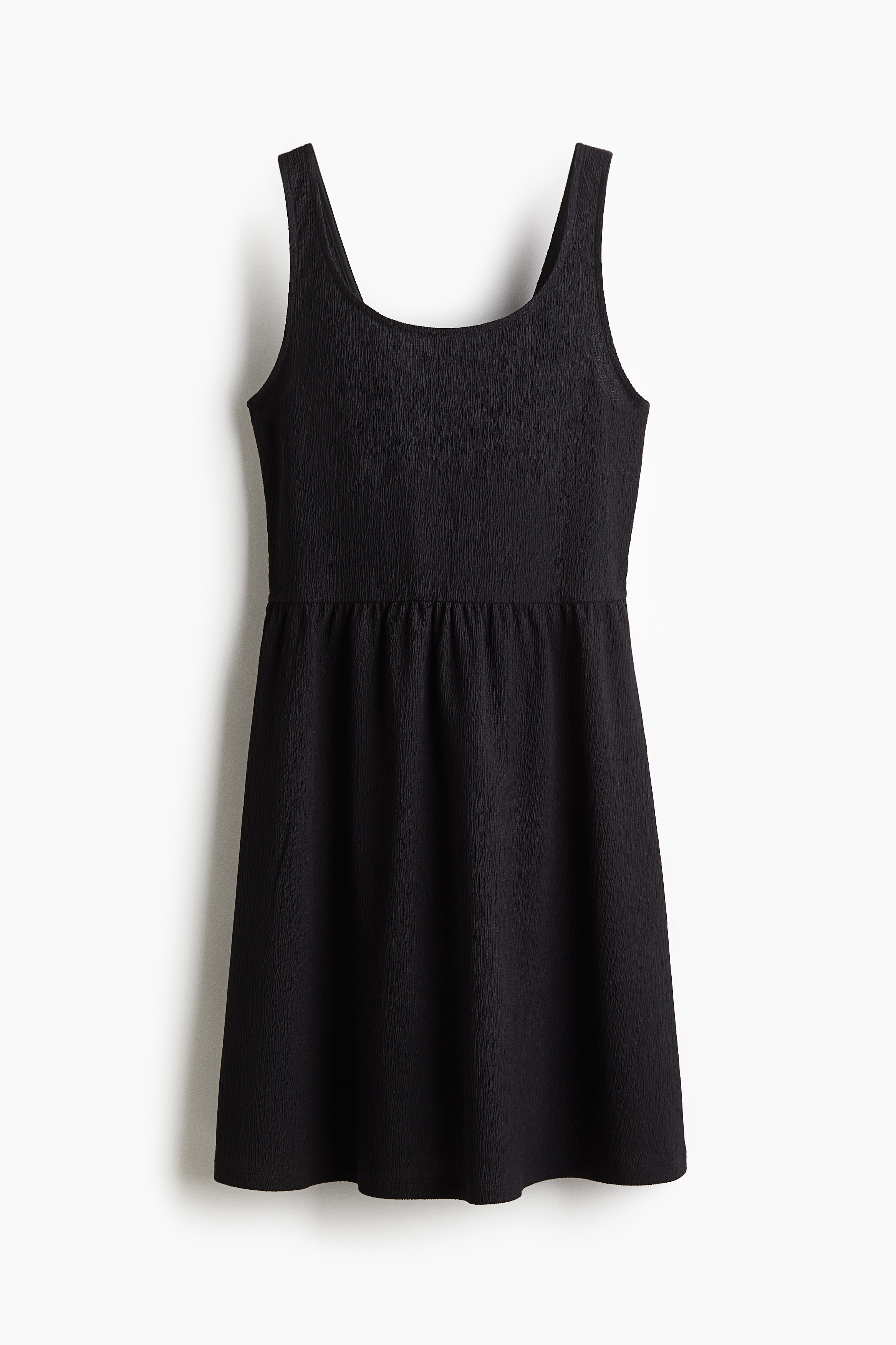 H & M - Gecrinkeltes Jerseykleid - Schwarz - Damen