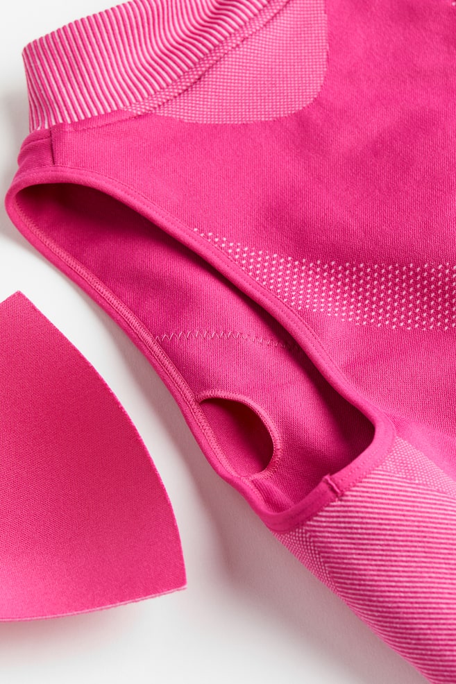 Medium Support Sports bra in DryMove™ - Cerise/Orange/Grey - 4