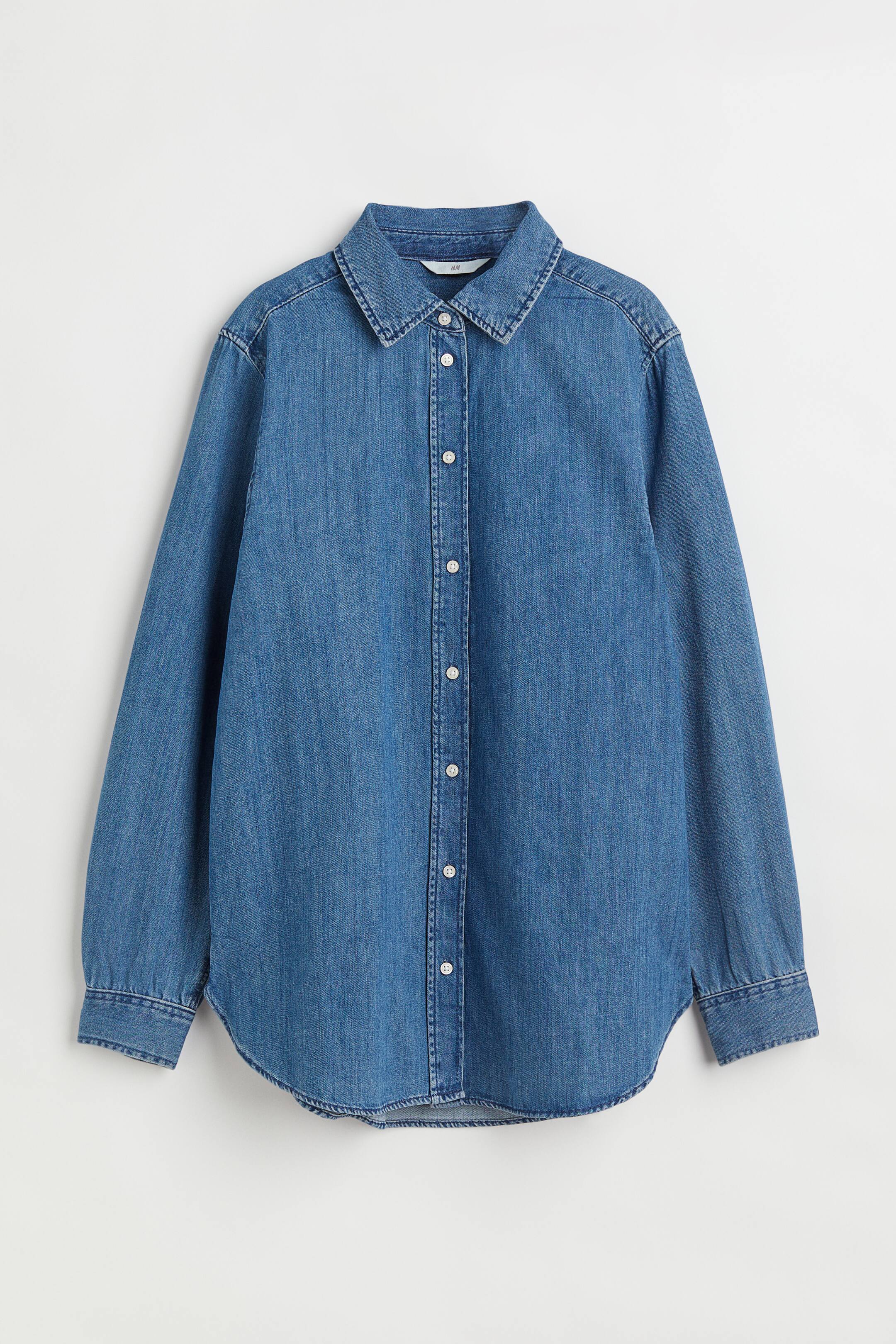 View larger image: Denim shirt - Denim blue - Ladies | H&M 1